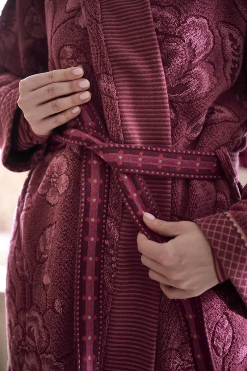 PIP Studio Morgenkåber Jasmin Jacquard Badekåbe i Pink, Str. XXL, 3