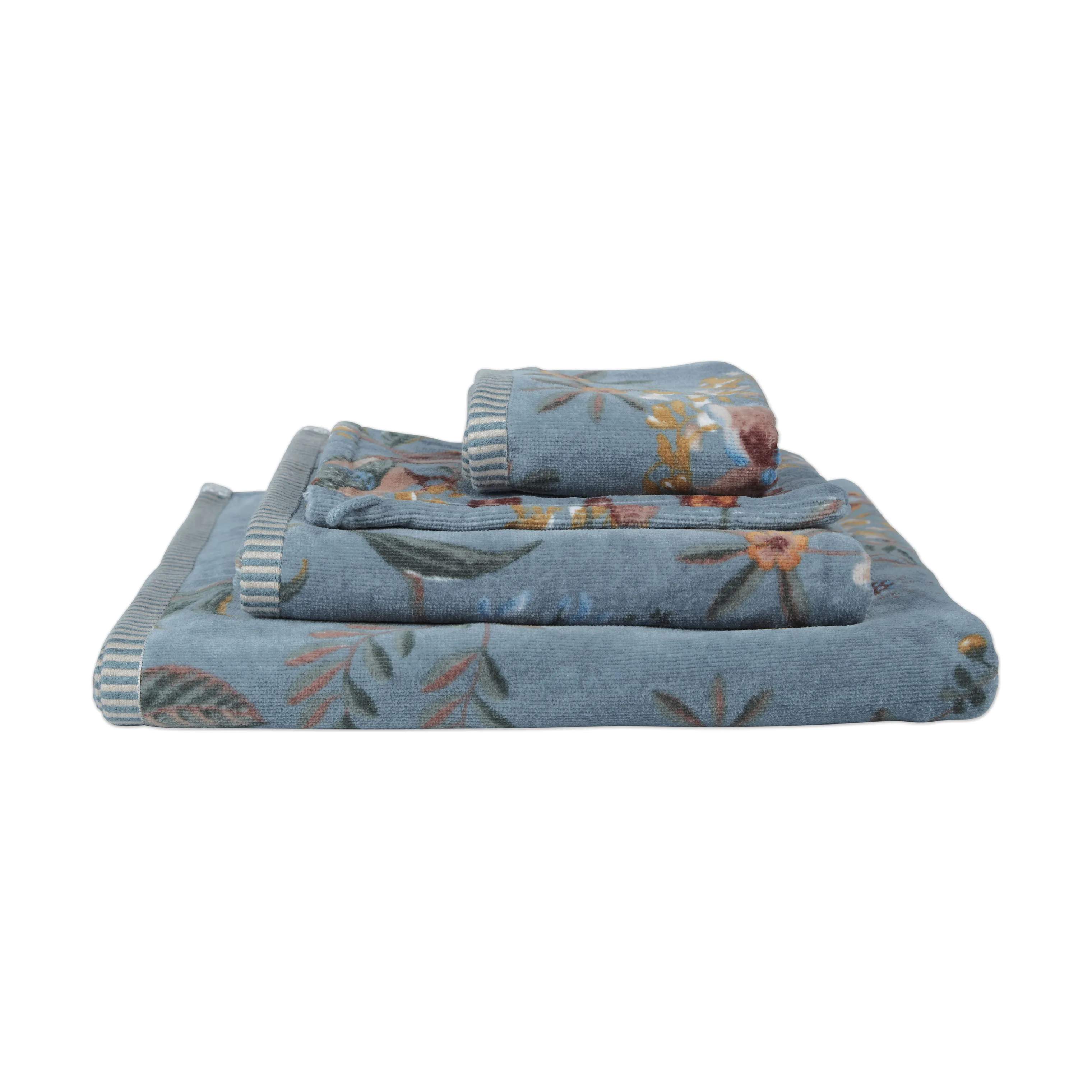 PIP Studio Håndklæder Secret Garden Håndklæde i Blue , B30 x L50 cm, 4