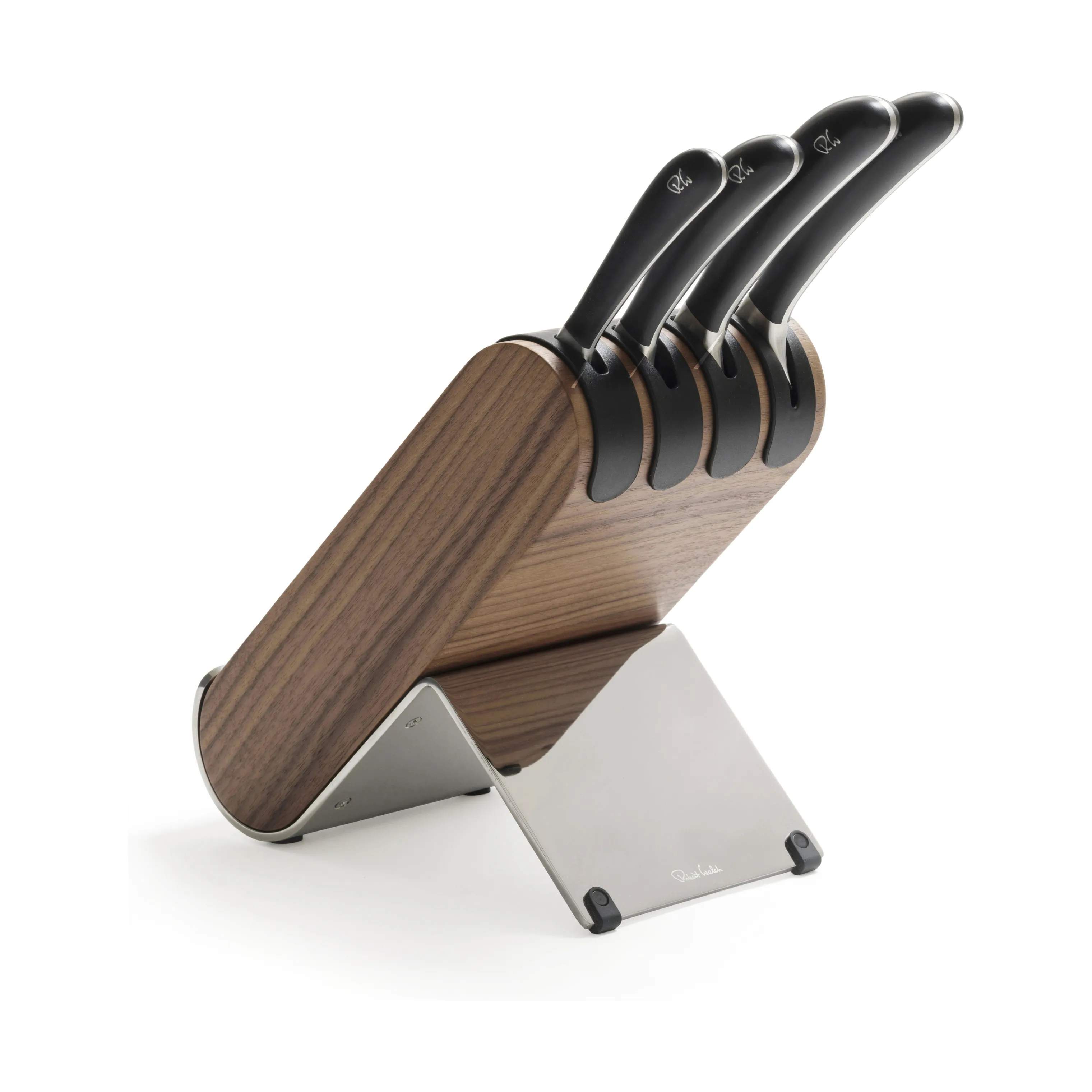 Robert Welch Knivblokke med knive Signature Knivblok - 5 dele i Mørk træ/sort, 1