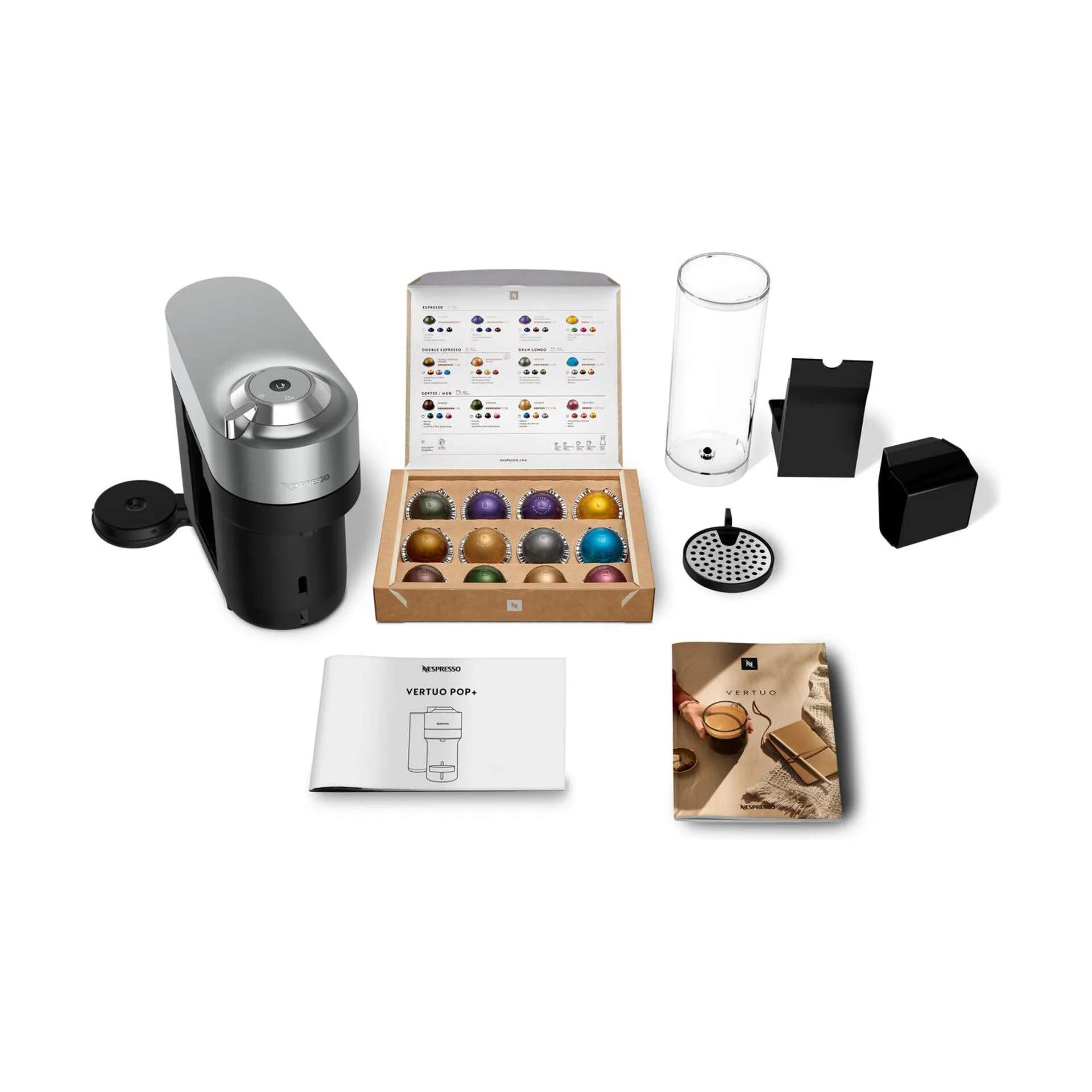 Sage Nespresso kapselmaskiner Vertuo Pop+ Deluxe Kapsel Kaffemaskine i Titan, 2