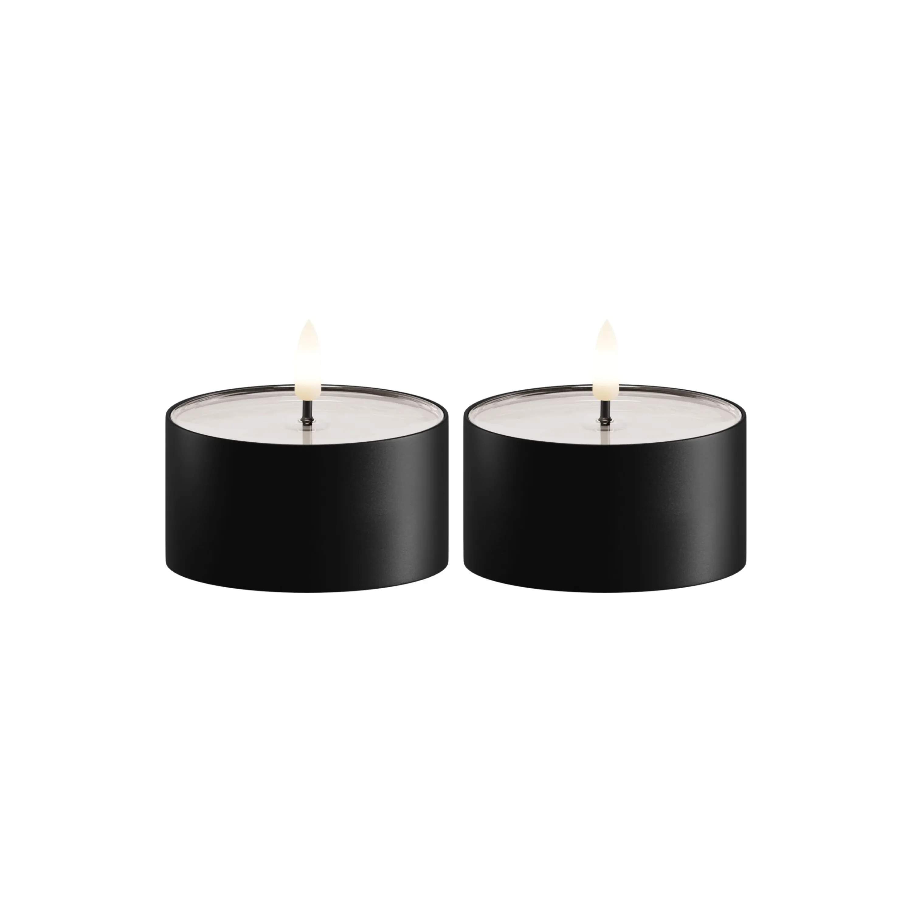 Deluxe Homeart LED-lys Udendørs LED Fyrfadslys - 2 stk. i Sort, 8 cm, 1
