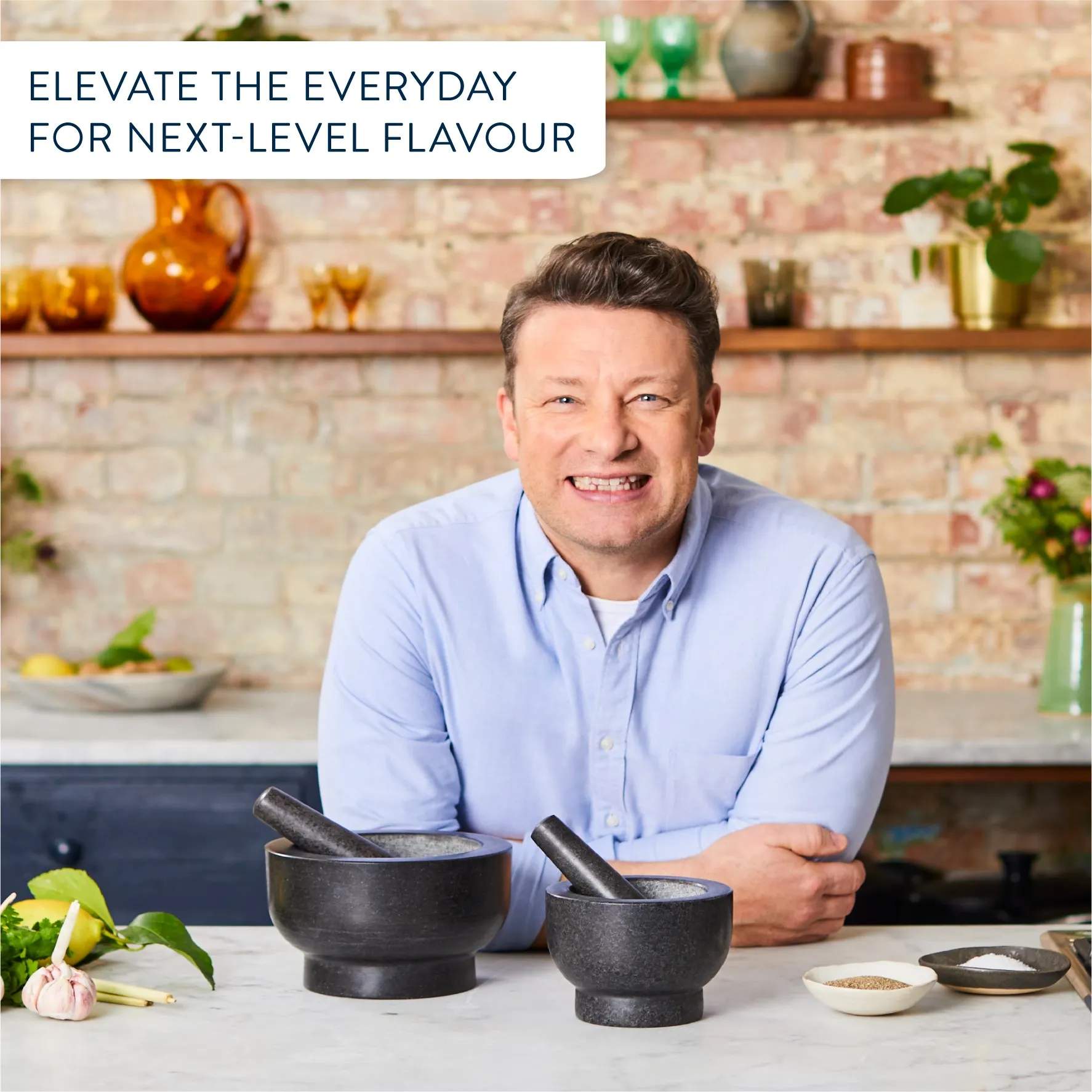 Jamie Oliver by Tefal Mortere Jamie Oliver Knife Morter i Granit, 3