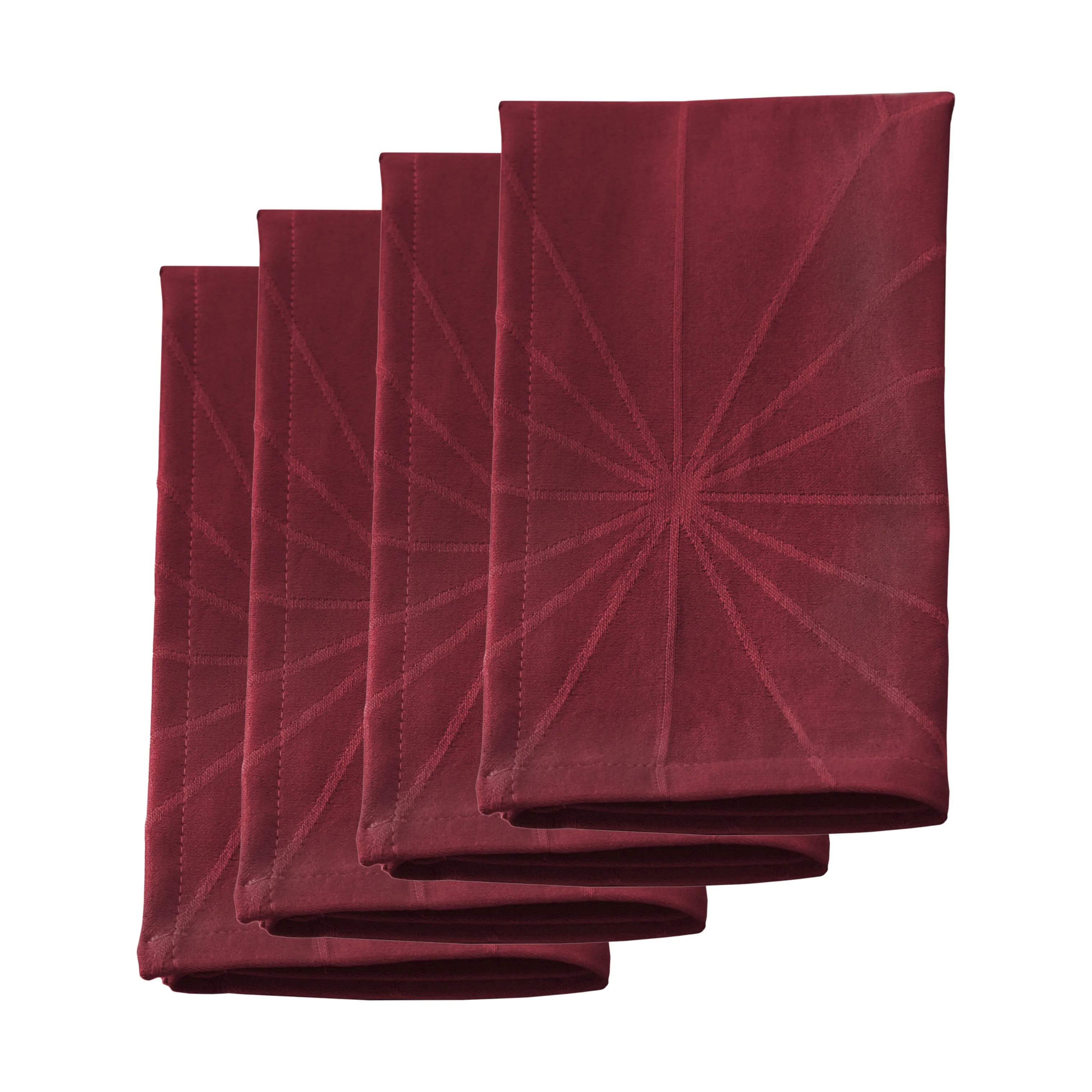 Stars Stofserviet - 4 stk., advent red, large