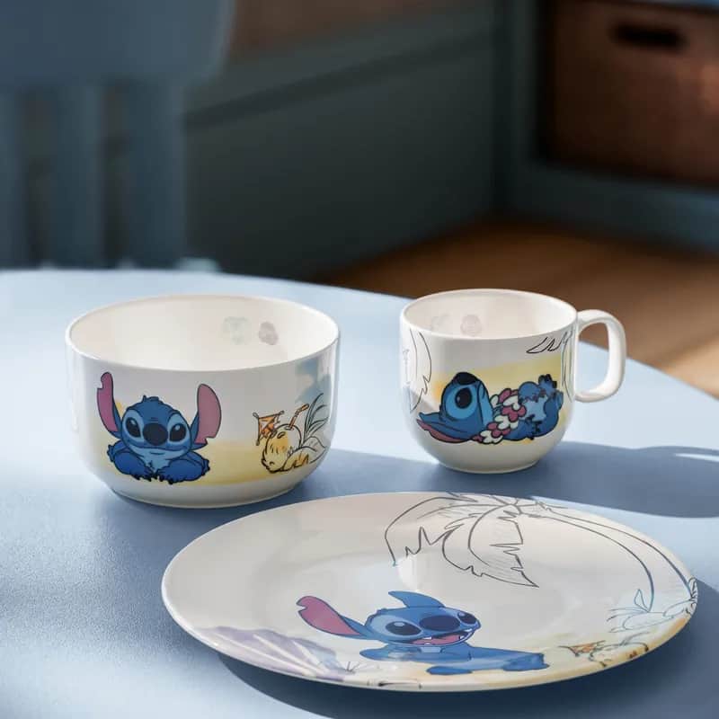 Villeroy & Boch Børnetallerkener Disney Stitch Børnespisesæt - 3 dele i 3 stk., 2