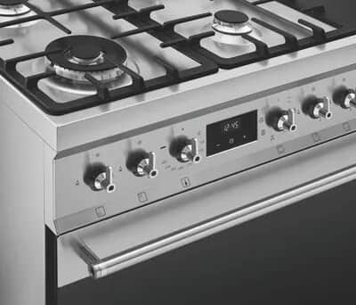 Smeg Komfurer Classic Symphony Gaskomfur i Stål, 3