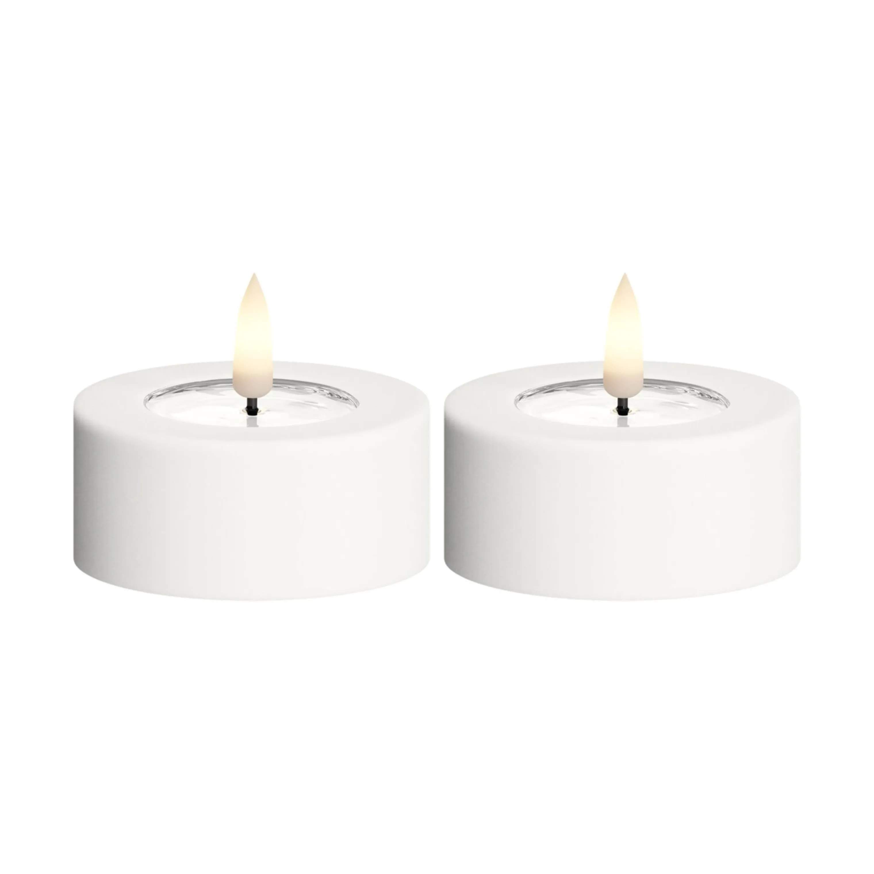 Deluxe Homeart LED-lys Udendørs LED Fyrfadslys - 2 stk. i Hvid, 1