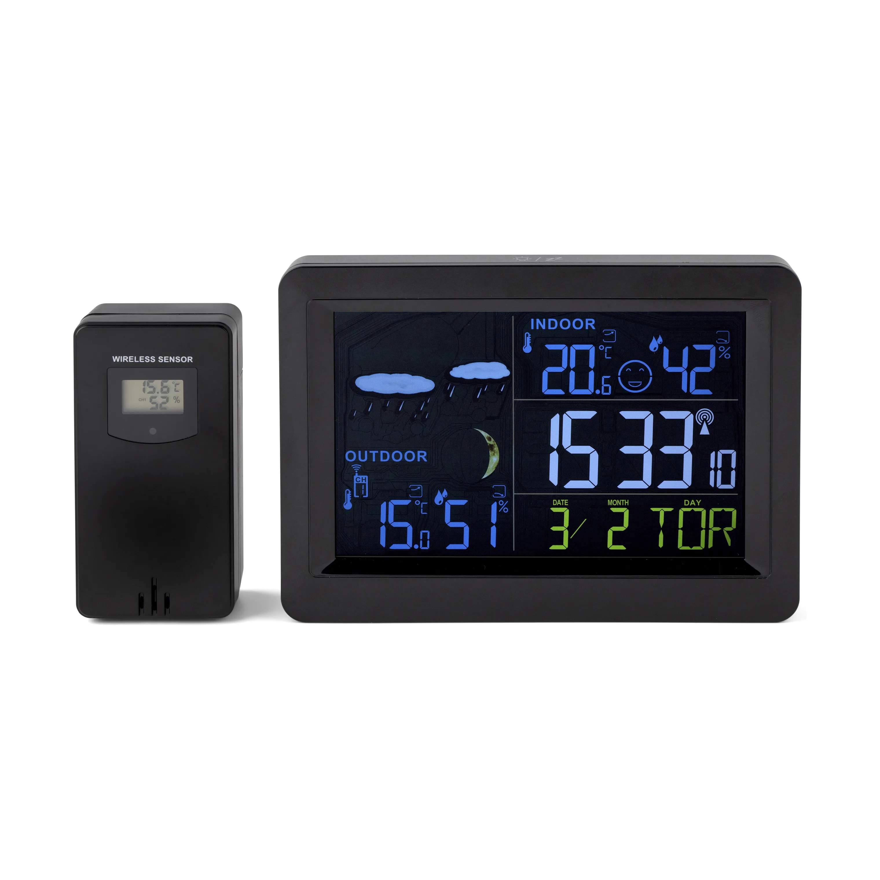 CASA Living Vejrstationer Digital Vejrstation i sort, 1