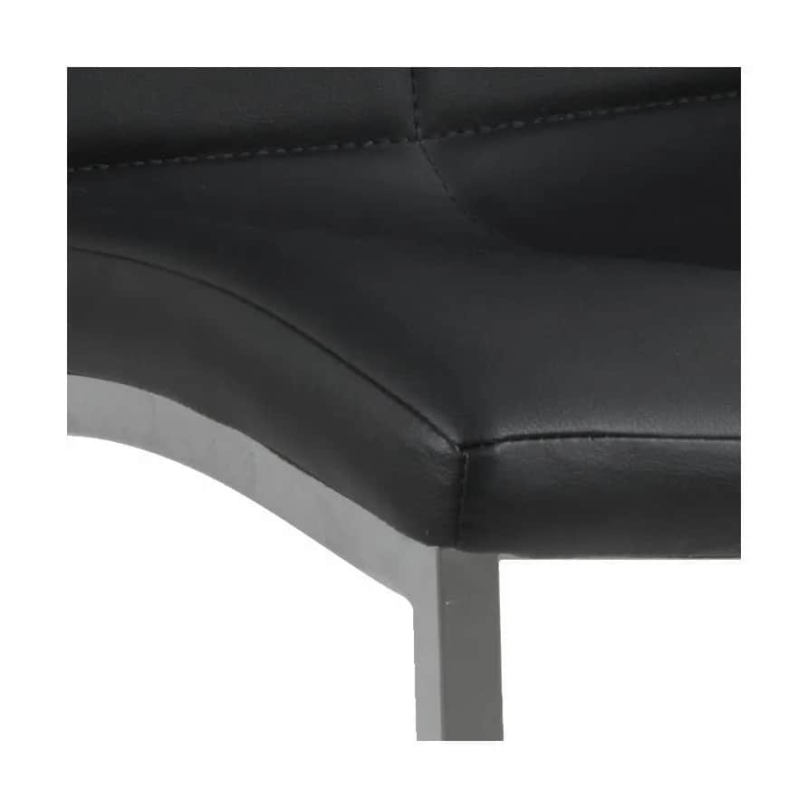CASA Living Spisebordsstole Asama Spisebordsstol - 4 stk. i sort/krom, 4