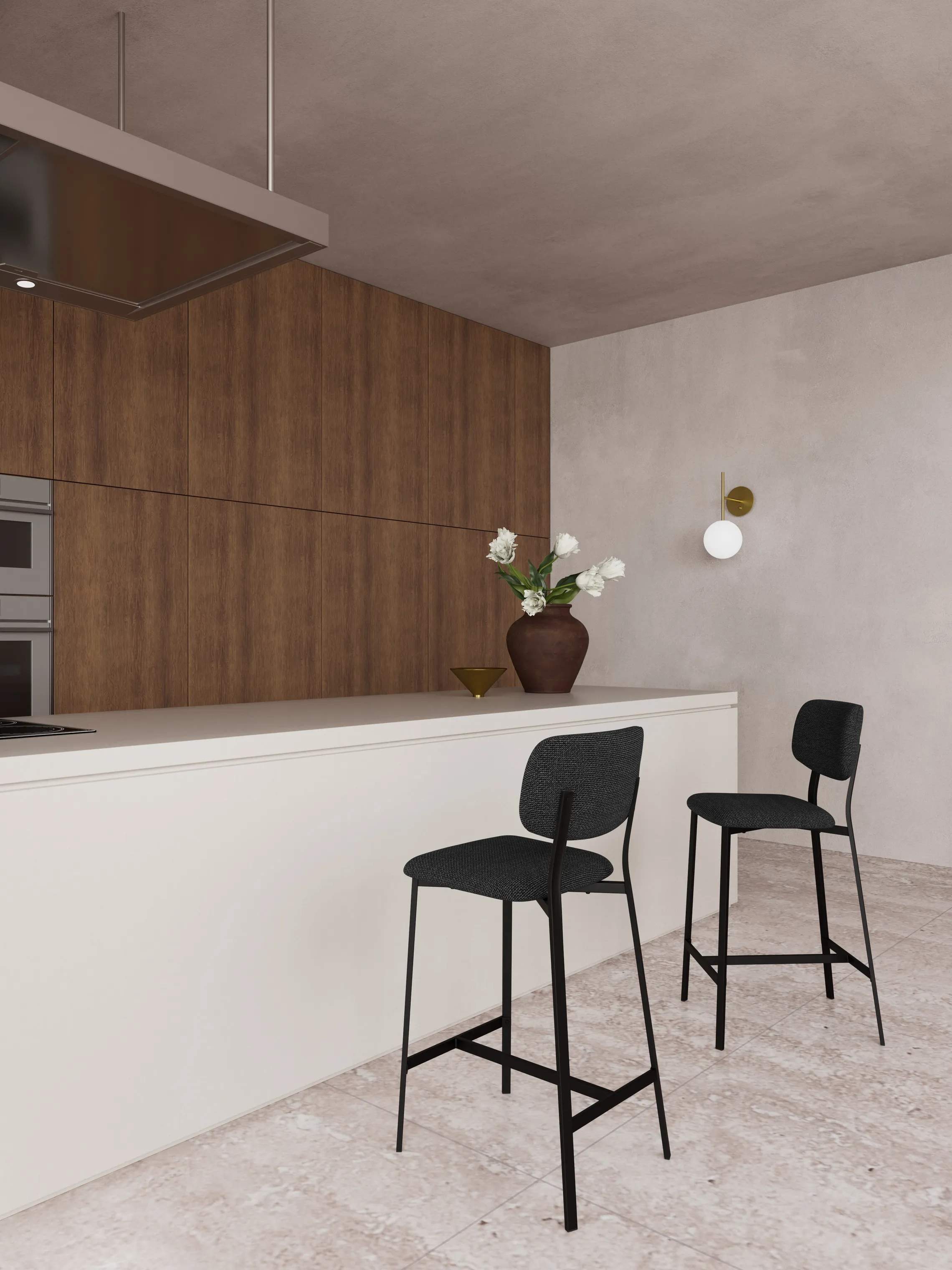 CASA Living Barstole Alison Counterstol - 2 stk. i Mørkegrå, 2