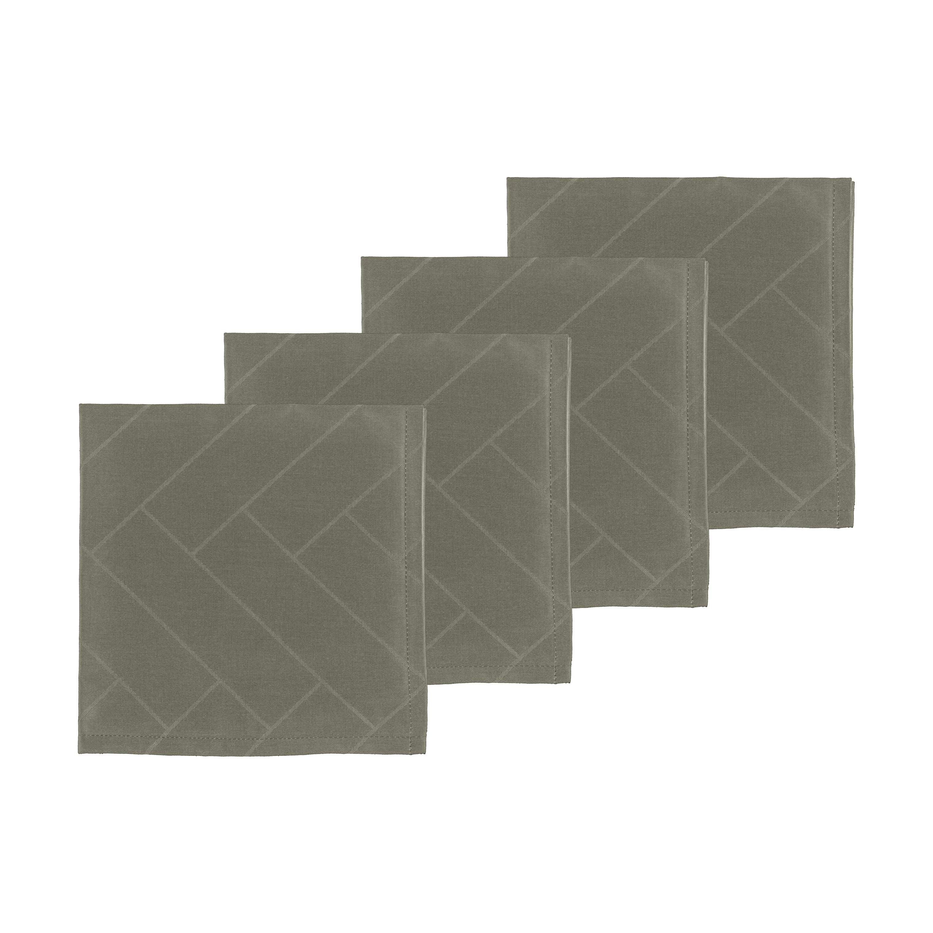 Tiles Damask Mundserviet - 4 stk., eucalyptus, large