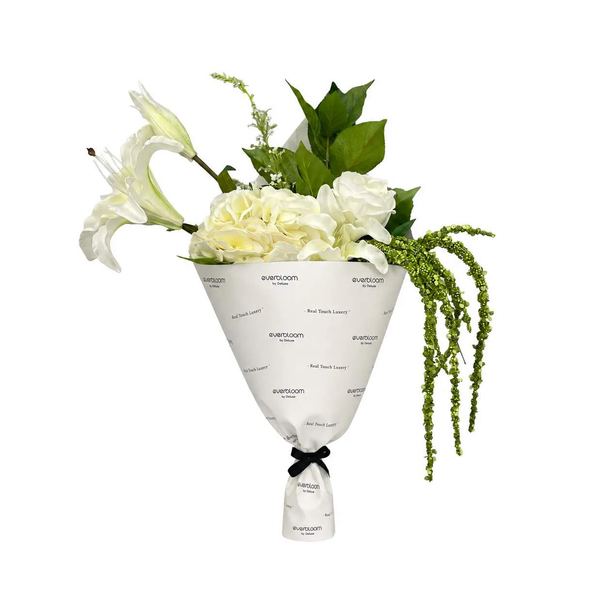 everbloom Kunstige blomster Kunstig Real Touch Blomsterbuket i Hvid, 4