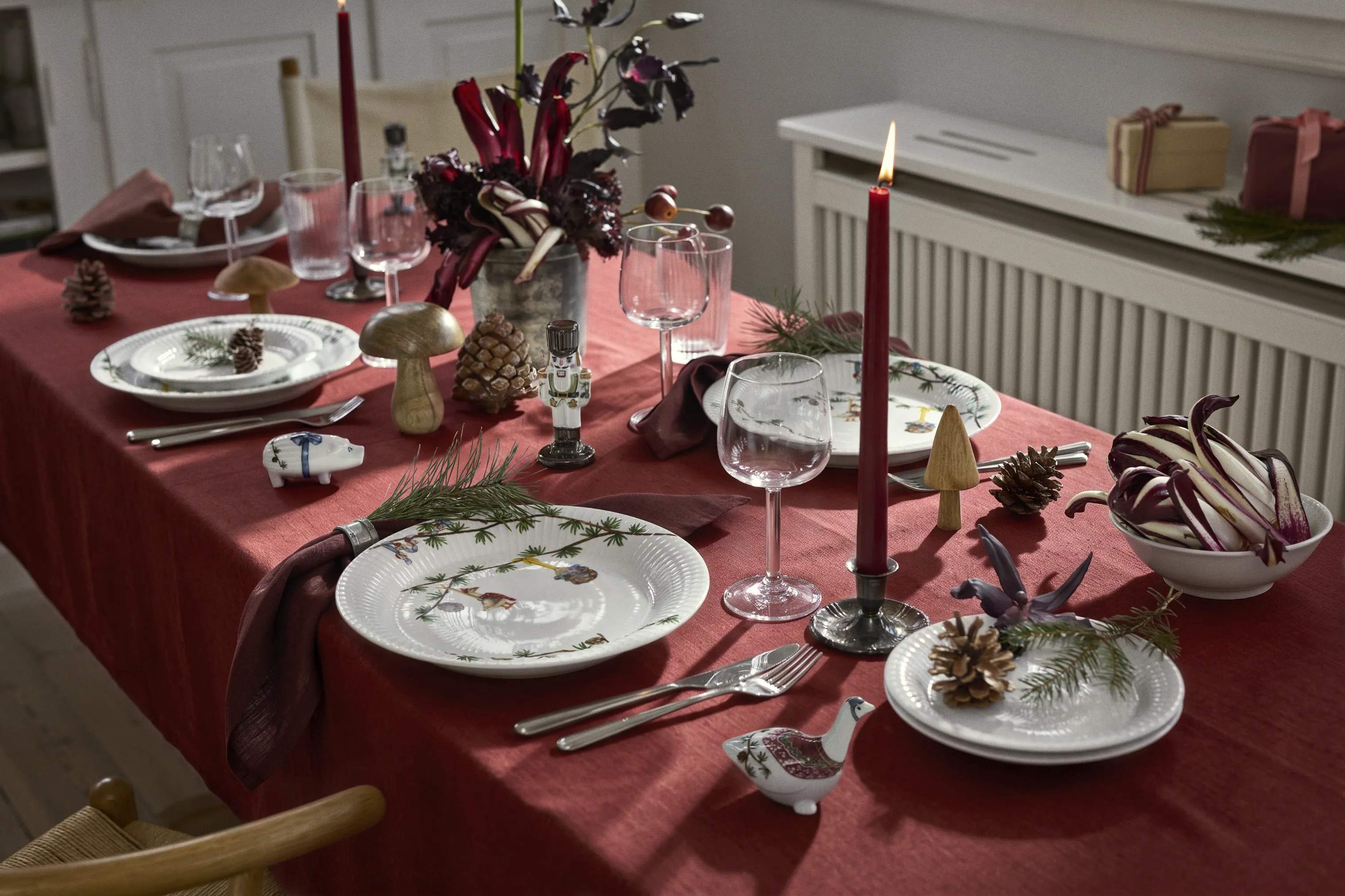 Kähler Middagstallerkener Hammershøi Jul Middagstallerken i Hvid m. deko, 6