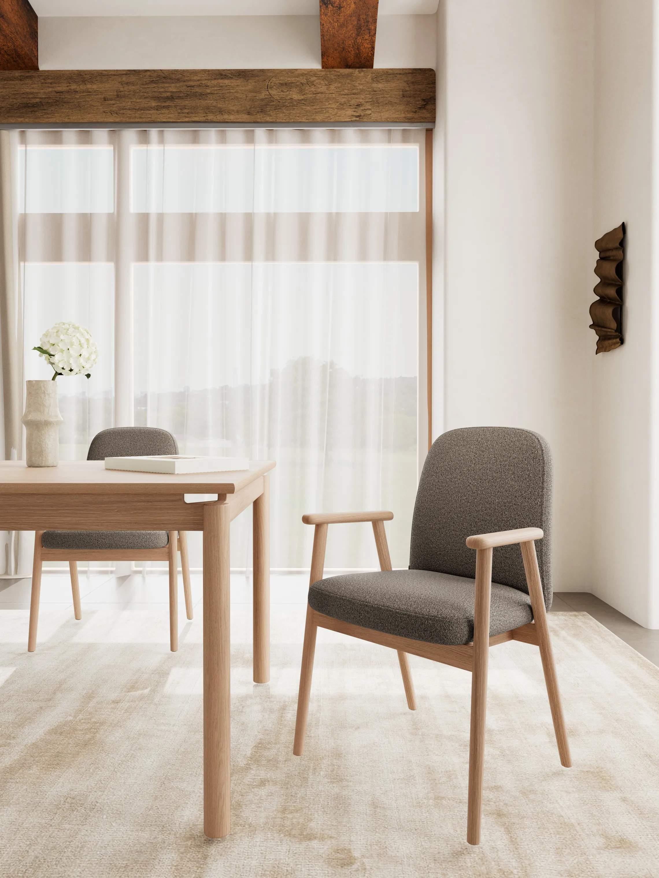CASA Living Spisebordsstole Calvin Spisebordsstol - 2 stk. i Taupe, 2