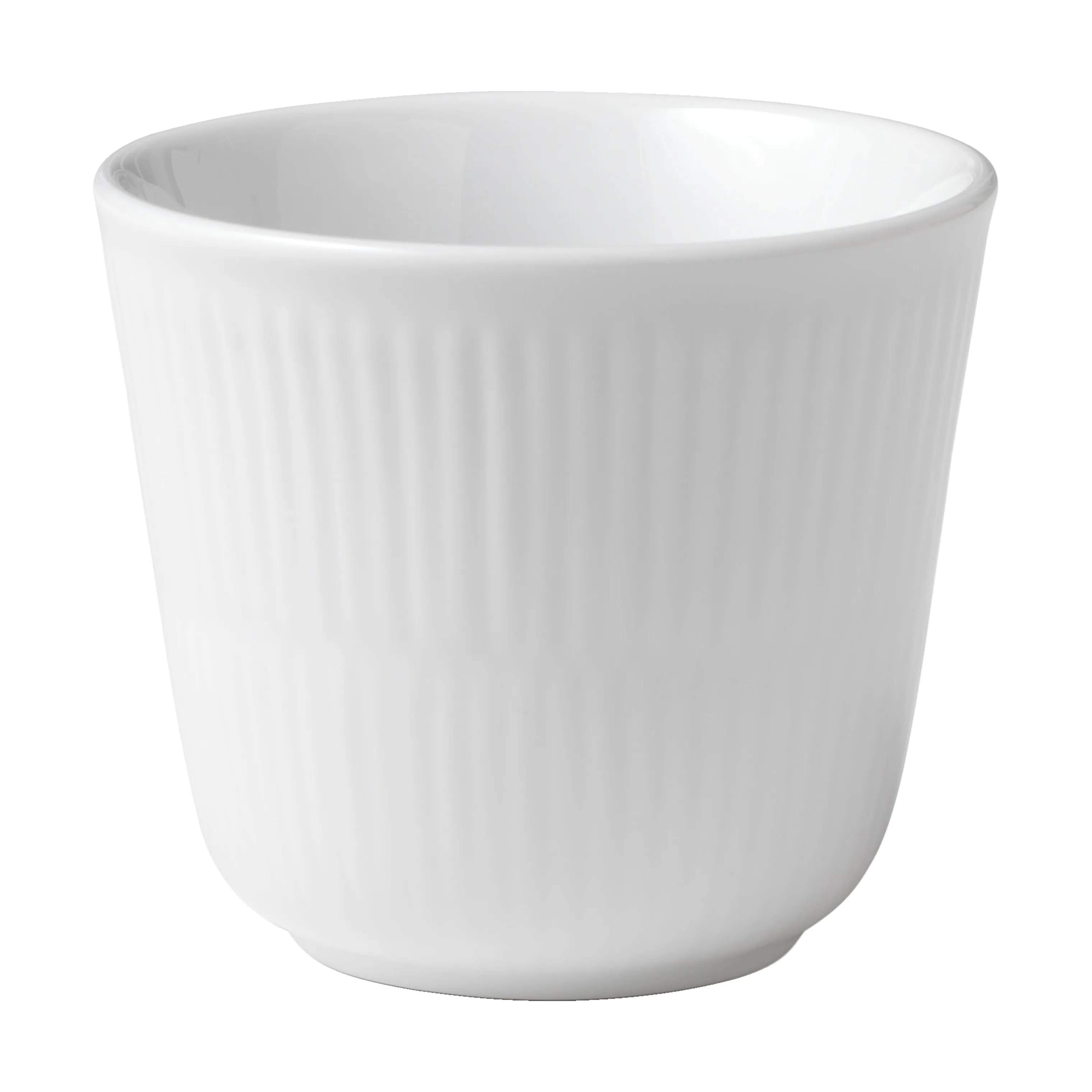 Royal Copenhagen Krus og kopper uden hank Hvid Riflet Termokopper - 4 stk. i Hvid, 26 cl, 4