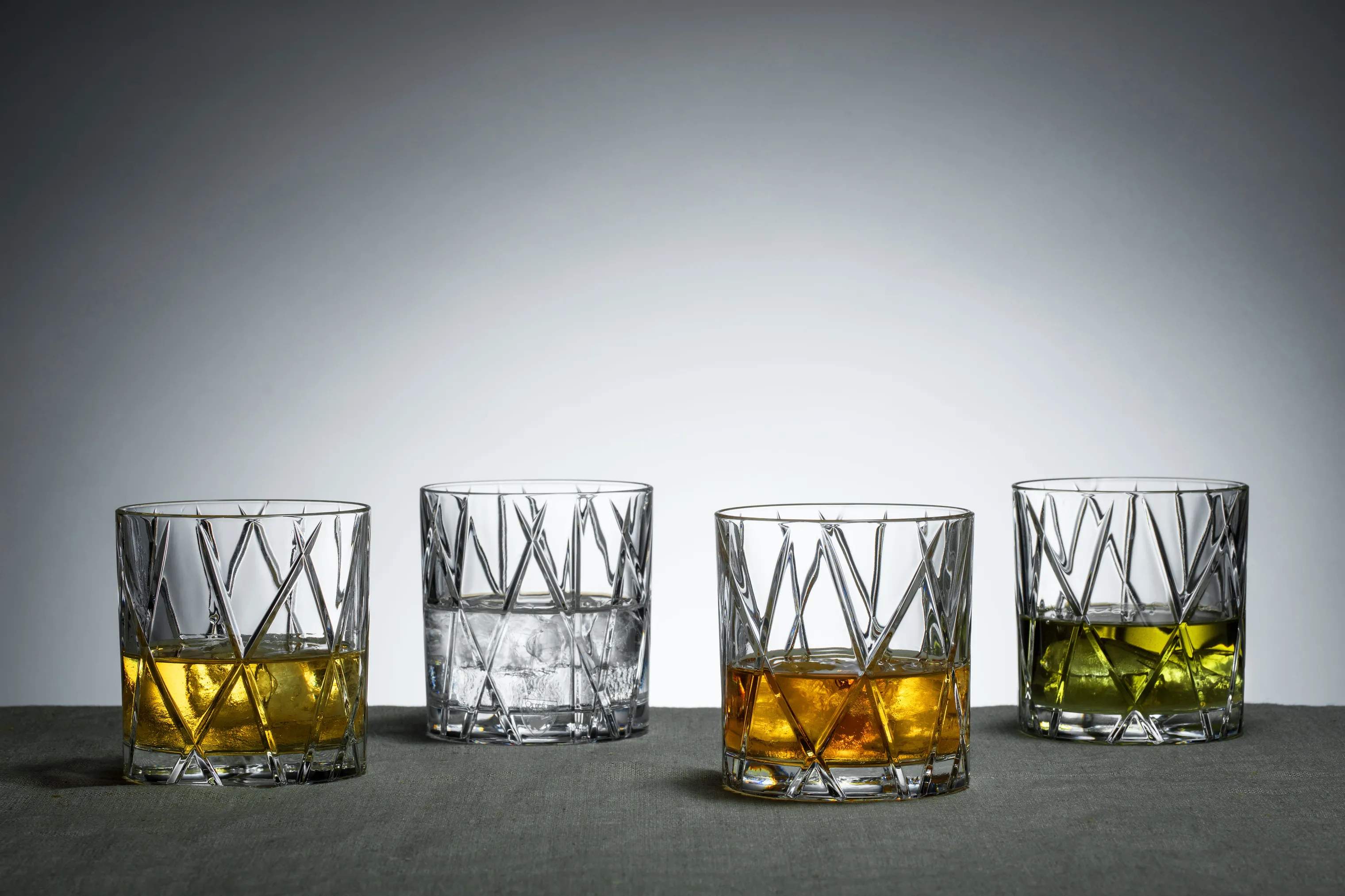 Orrefors Lowball glas City Whiskyglas - 4 stk. i Klar, 25 cl, 3