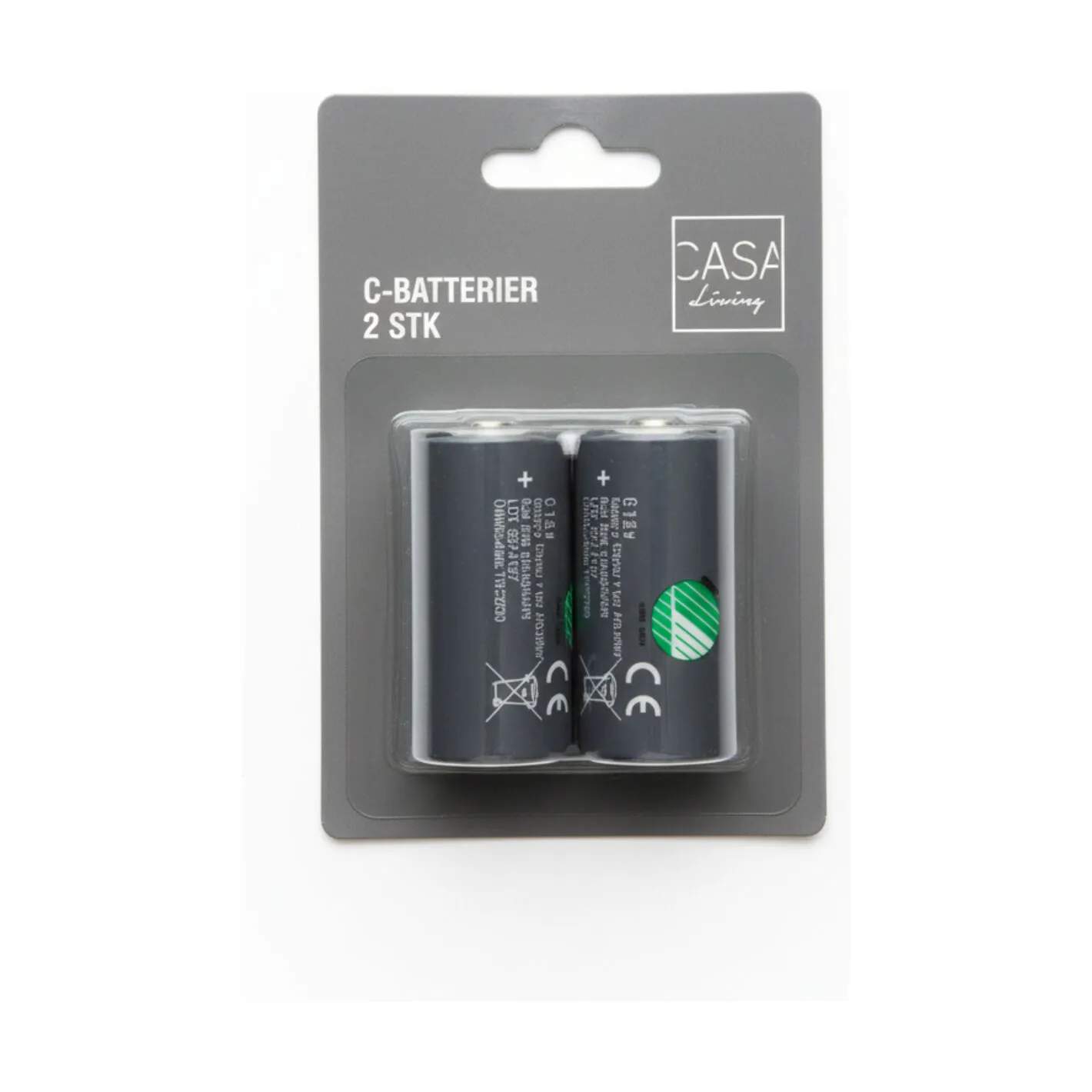CASA Living Batterier C Batterier  - 2 stk. i Sort, 1