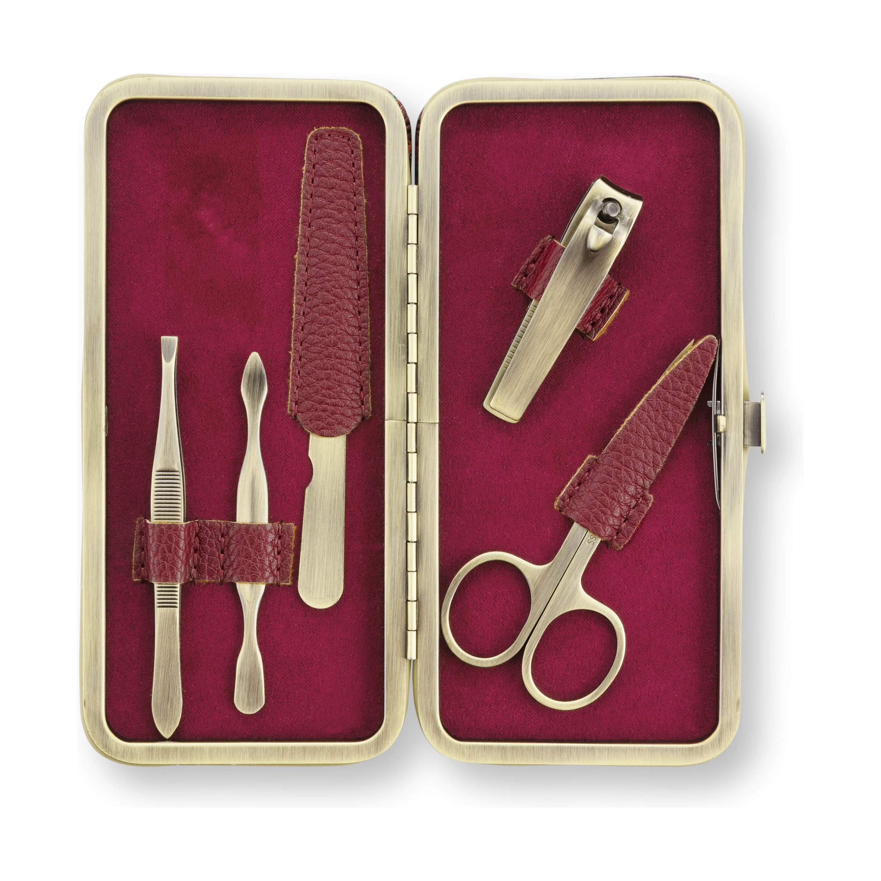 PIP Studio Øvrig personlig pleje Cosmetic Bags Manicure sæt - Flora Bangelore i Dark Pink, 3