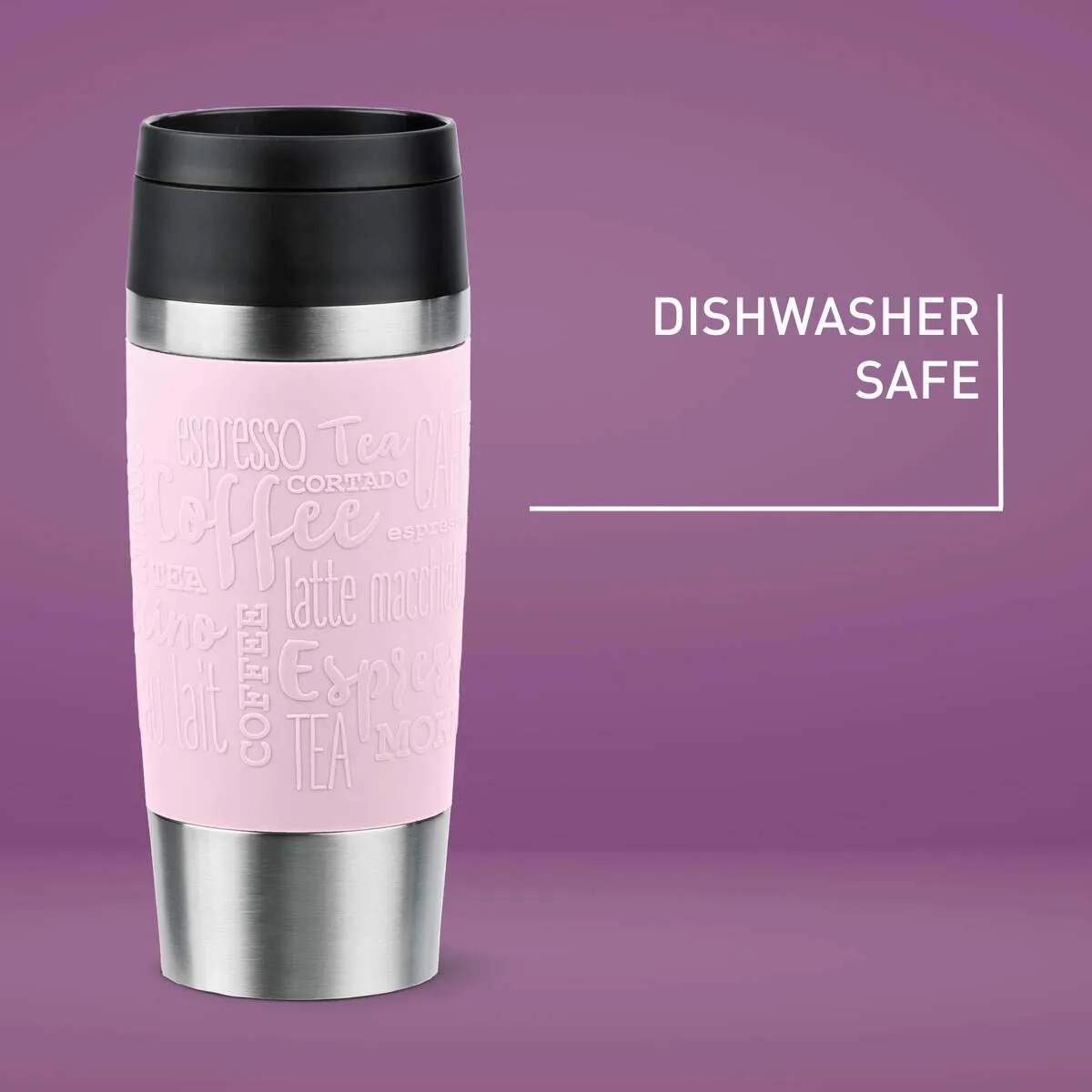 Emsa To go kopper To Go To-Go Classic Rejsekrus i Pastel Pink, 0.36 L, 3
