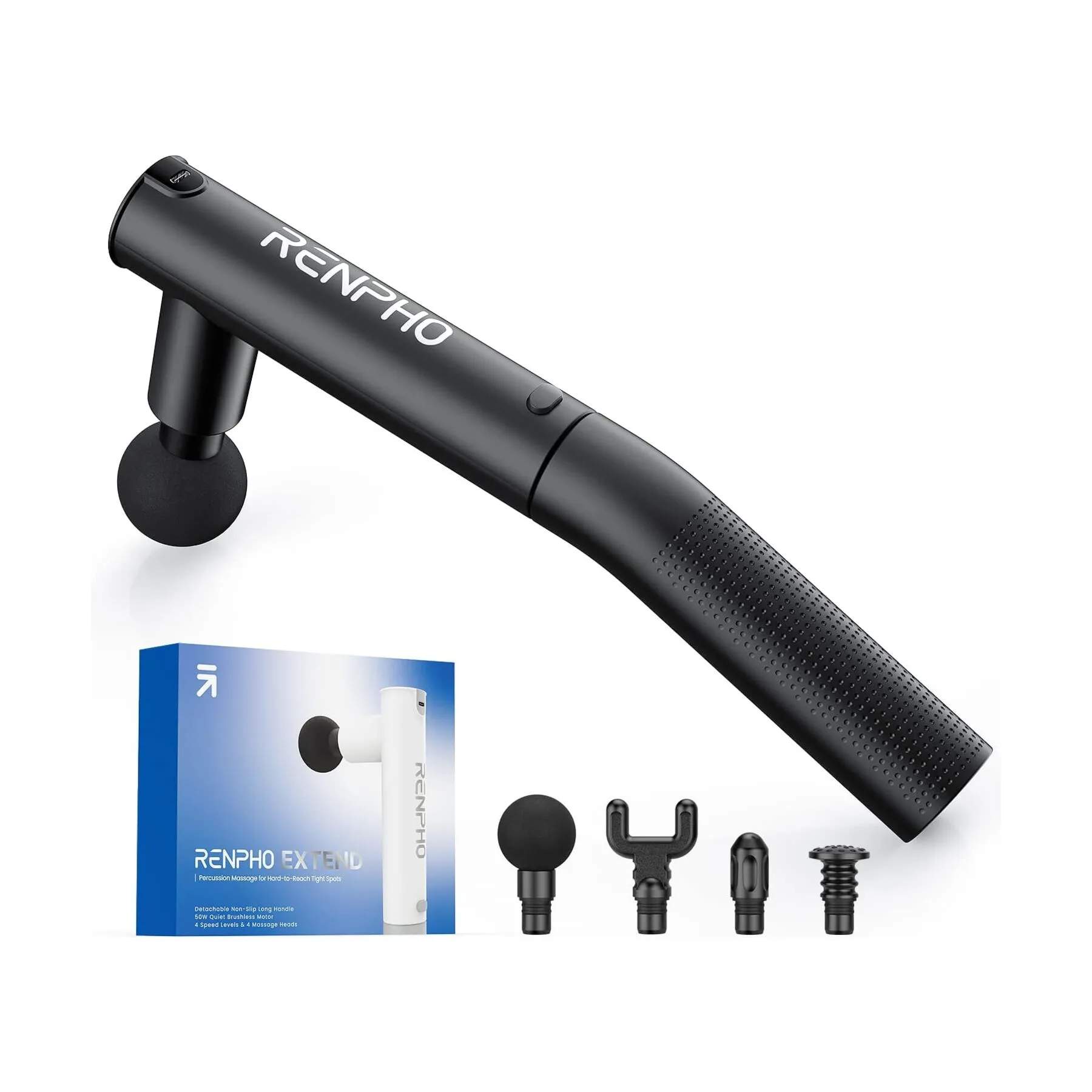 Renpho Massageapparater Massagepistol - Extend C004 i sort, 2