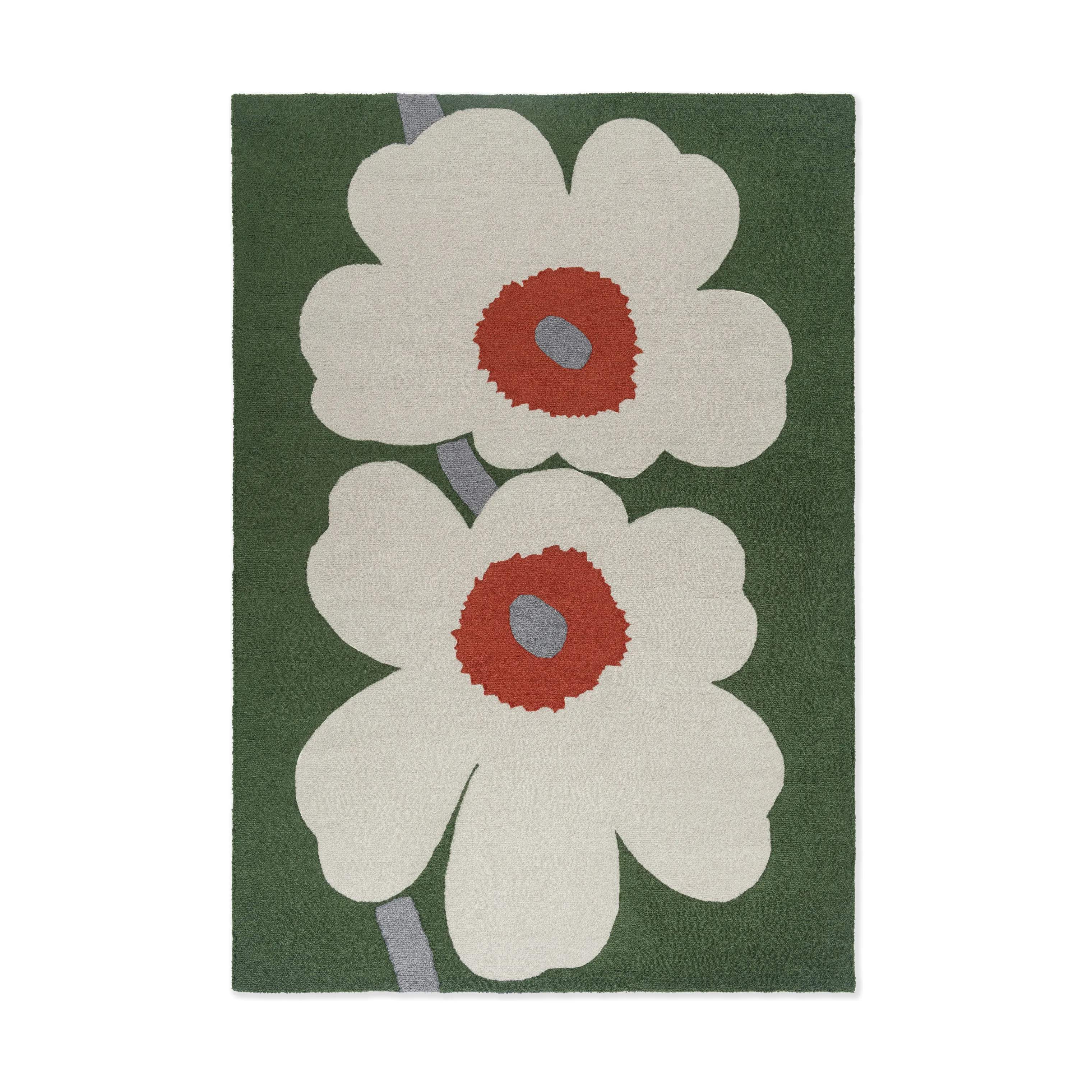 Marimekko by Brink & Campman Gulvtæpper Unikko Udendørsgulvtæppe i Grøn, B140 x L200 cm, 1