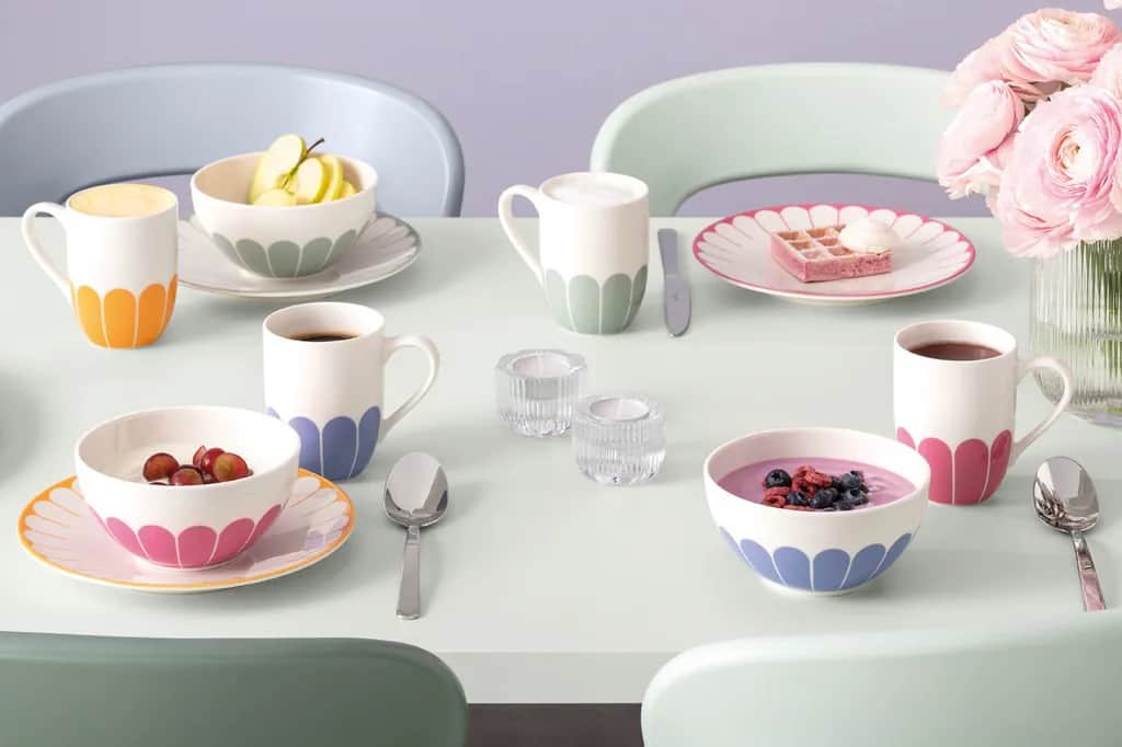 Villeroy & Boch Skåle Fleur Vert Skål i Hvid/grøn udenpå, 3