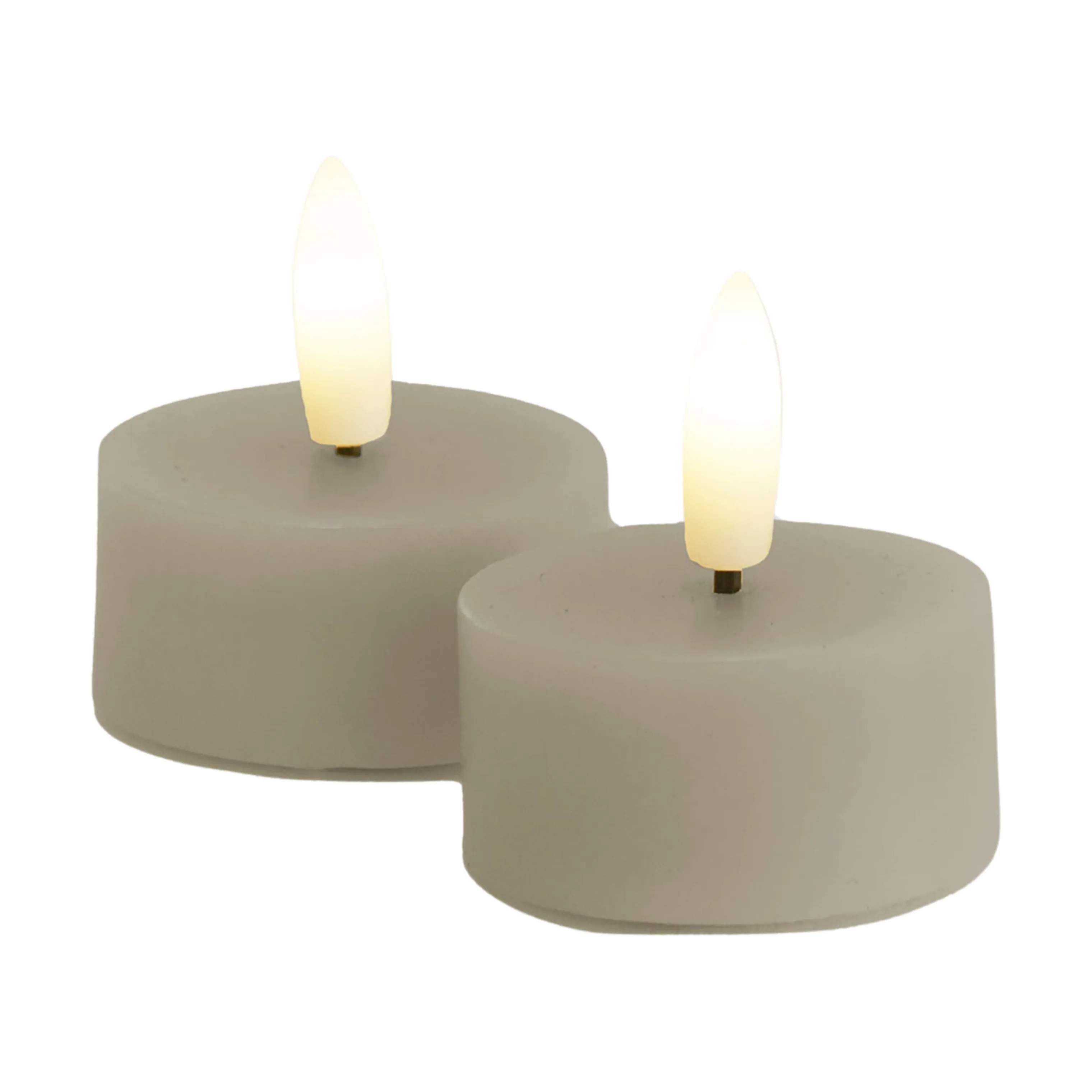 Sirius LED-lys Sille LED Fyrfadslys - 2 stk. i Warm Grey, 2,2 cm, 1