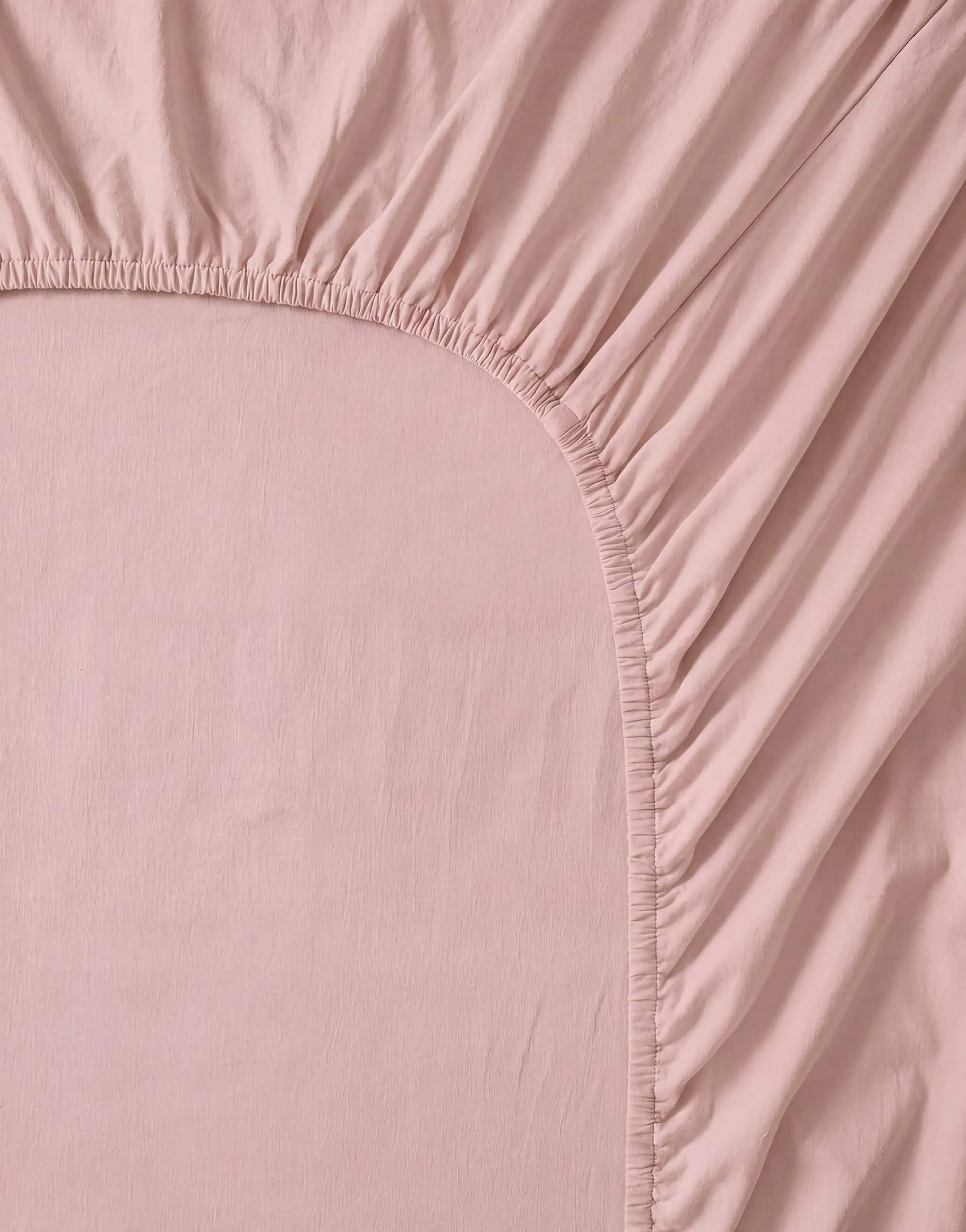 Essenza Lagner Fine Organic Jersey Topmadraslagen i Blush pink, B100 x L220 cm, 3