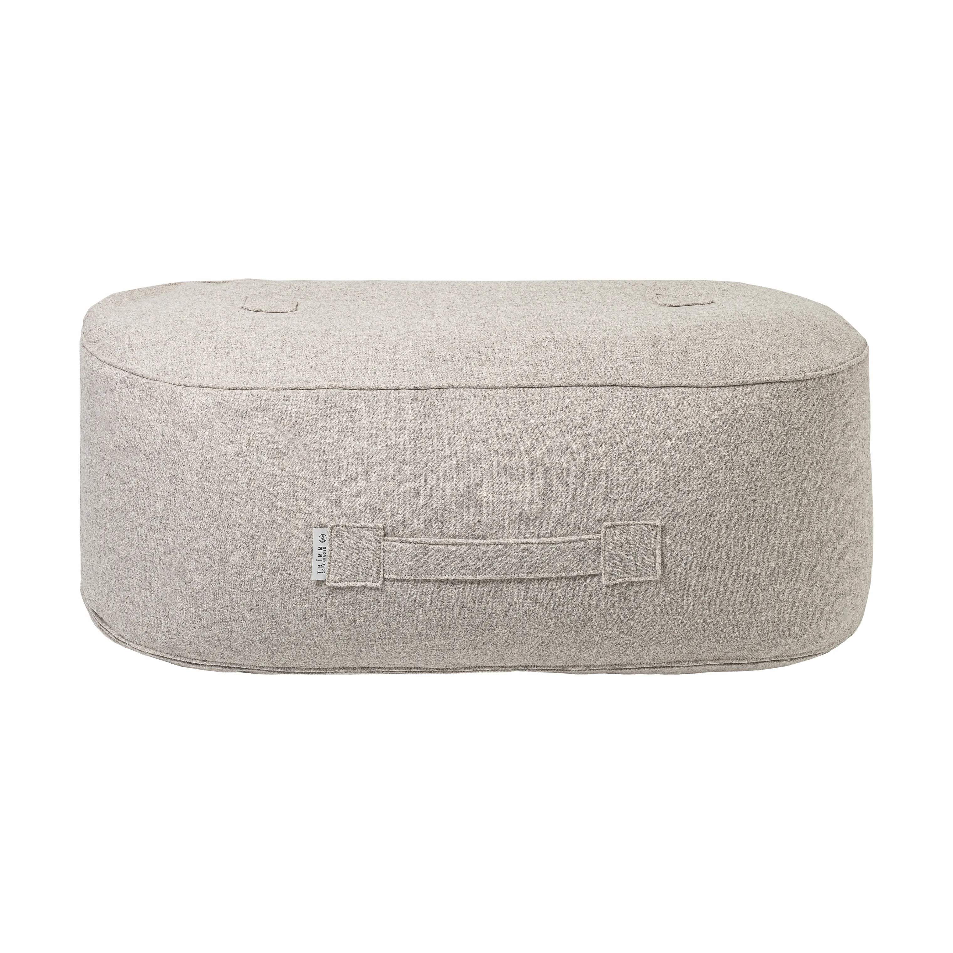 Oblong Puf, beige, large