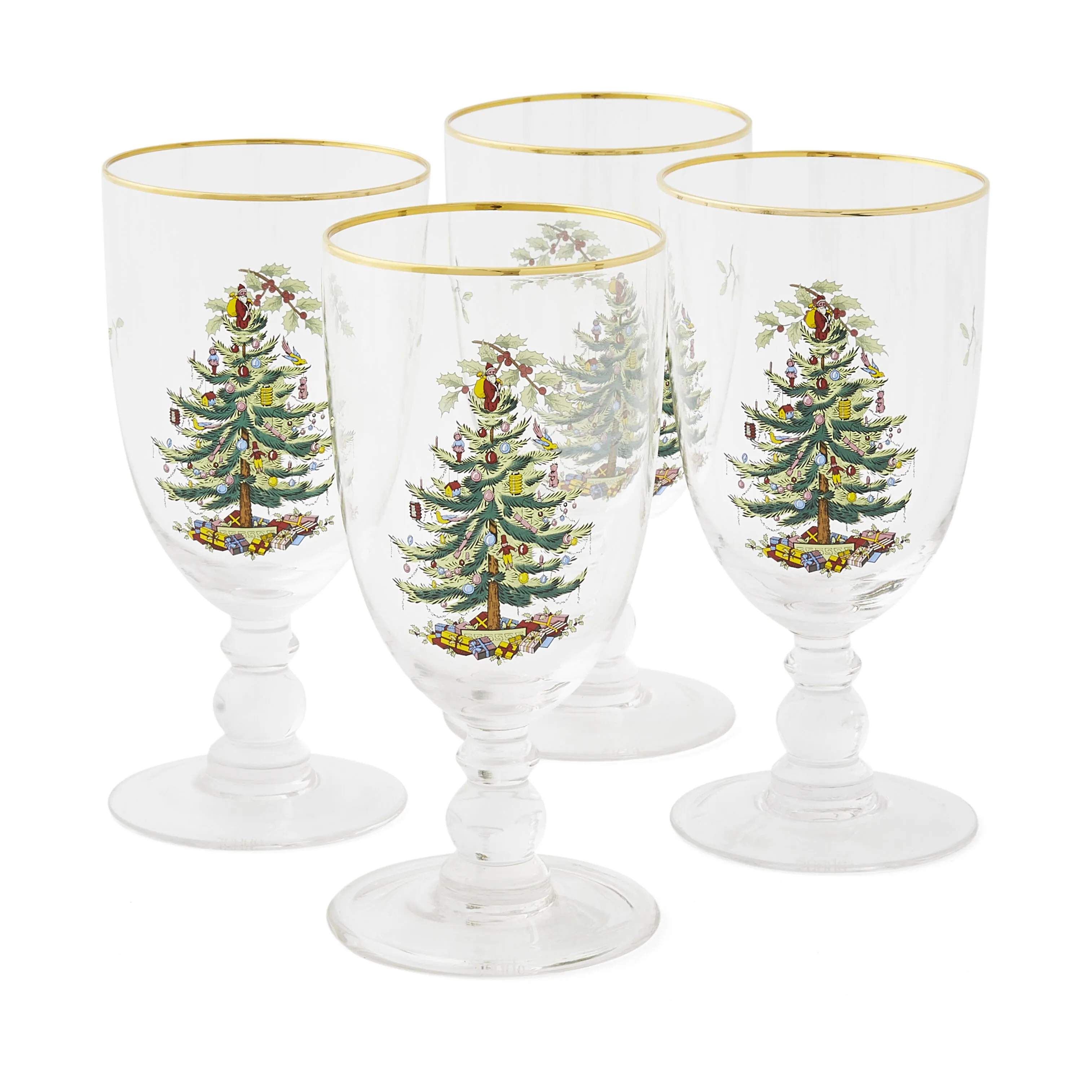 Spode Rødvinsglas Christmas Tree Gløgg Glas - 4 stk. i Multifarvet, 1