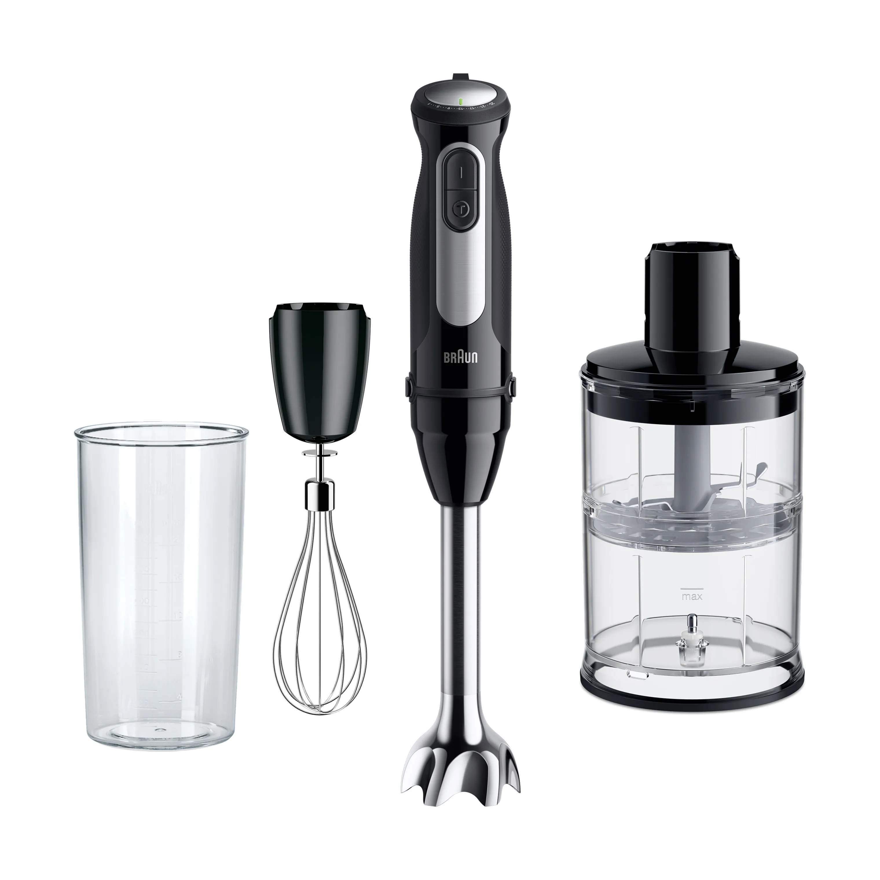 Braun Stavblendere Multiquick 5 Pro Stavblender MQ55254M - 5 dele i Sort/grå, 1