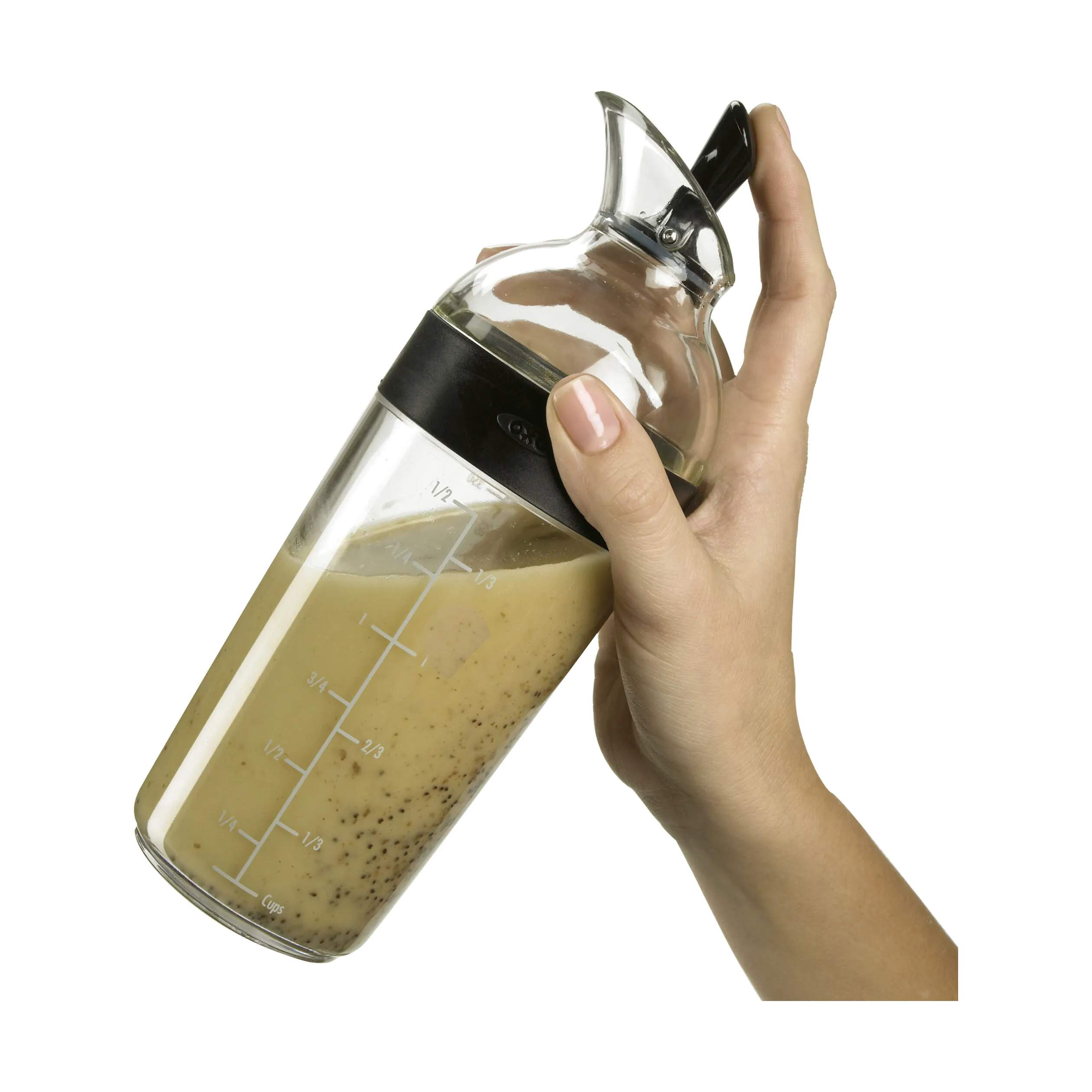 OXO Olie- og eddikeflasker Good Grips Dressingshaker i Sort, 4