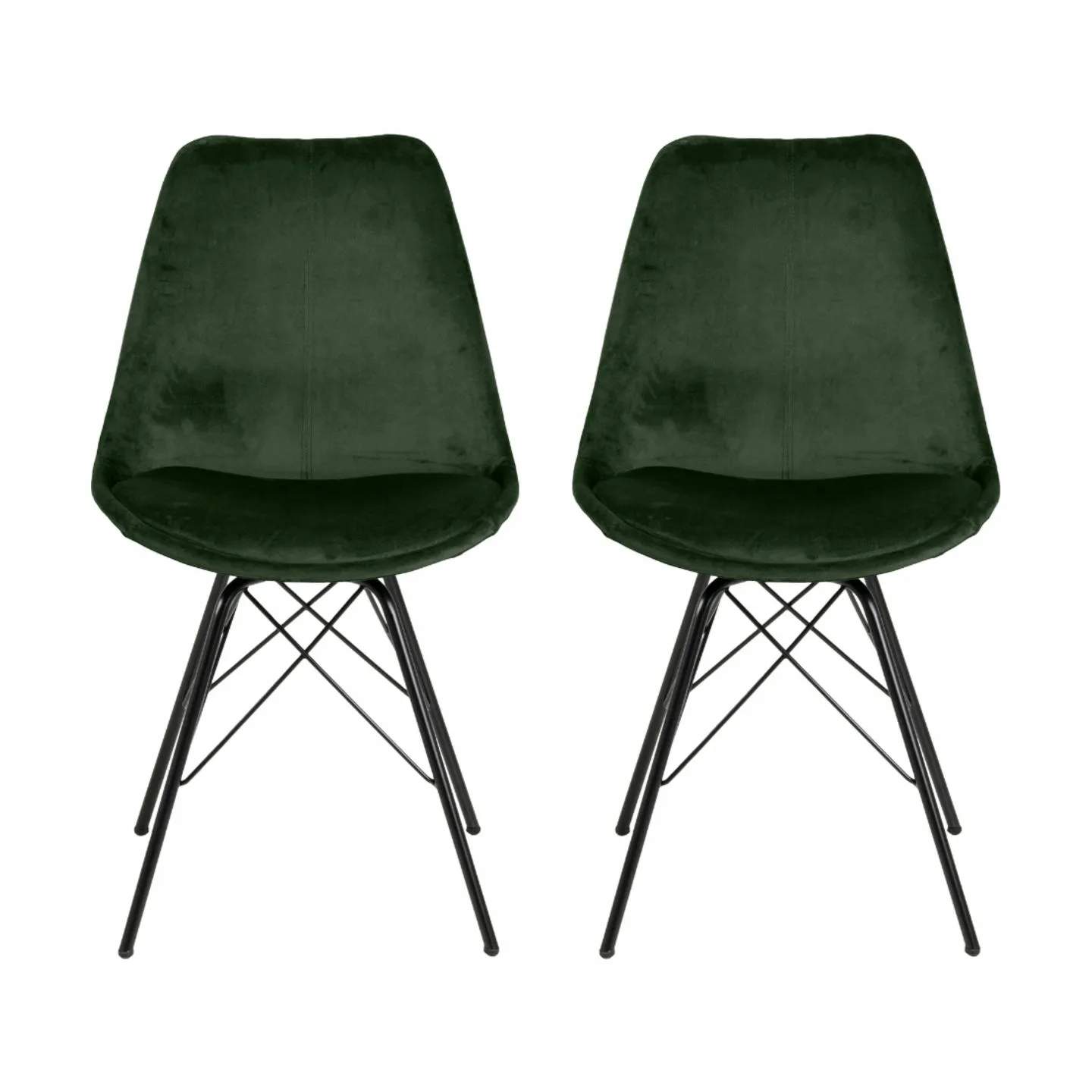 Eris Spisebordsstol - 2 stk., skovgrøn/sort, large