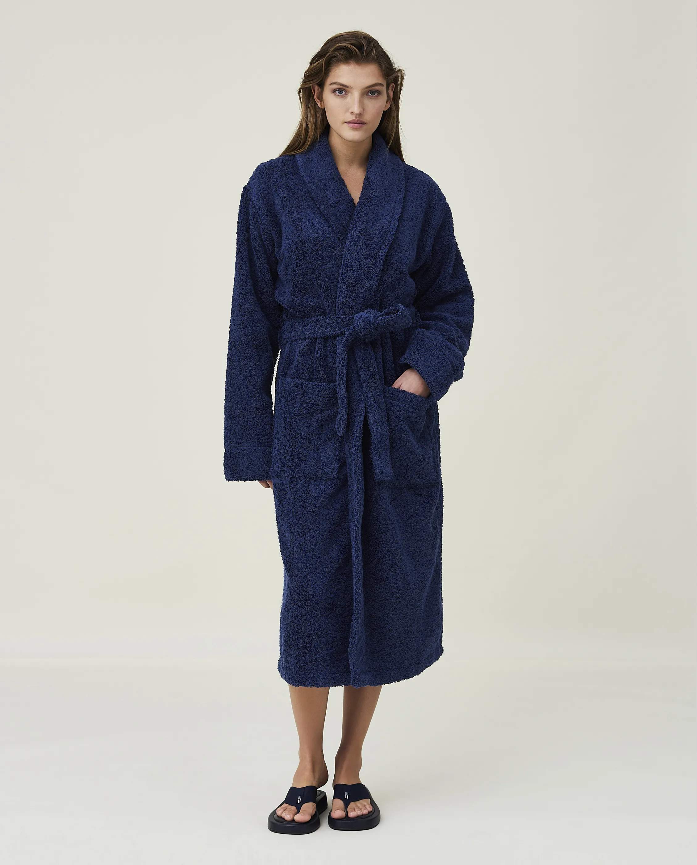 Lexington Morgenkåber Icons Original Badekåbe i True Navy, S, 3