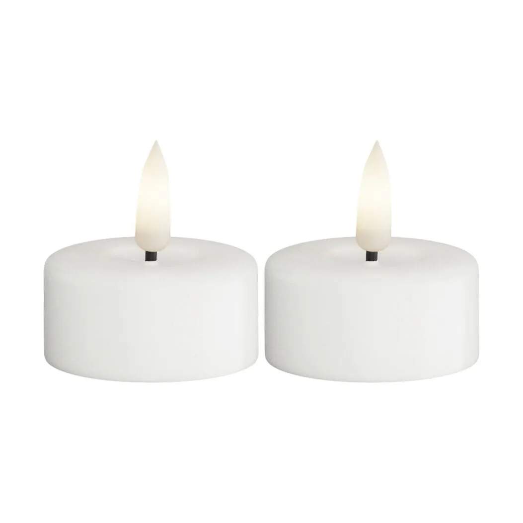 Deluxe Homeart Fyrfadsstage Deluxe LED Mini Fyrfadslys - 2 stk. i Hvid, 1