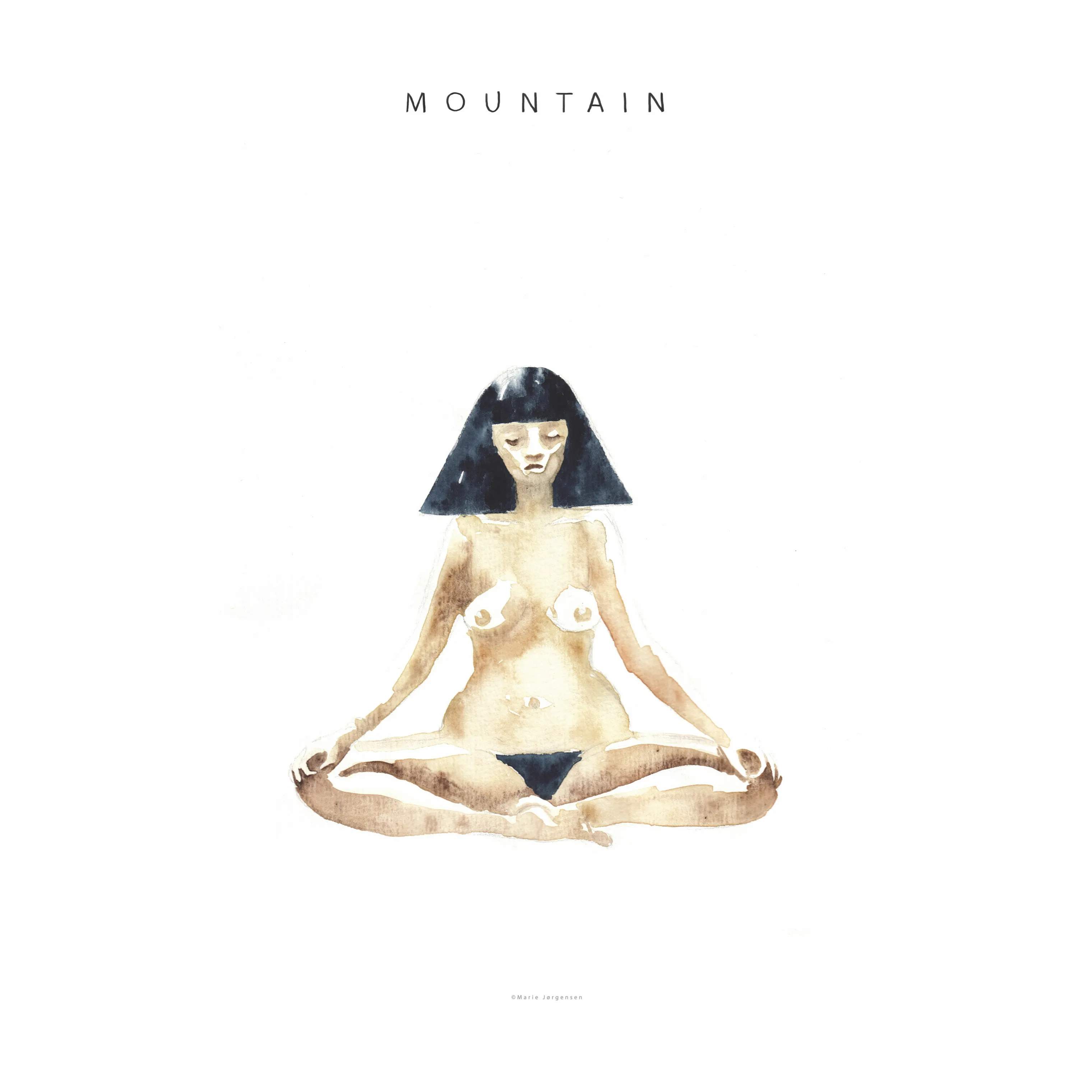 Yoga Prints plakater plakat - Mountain meditation