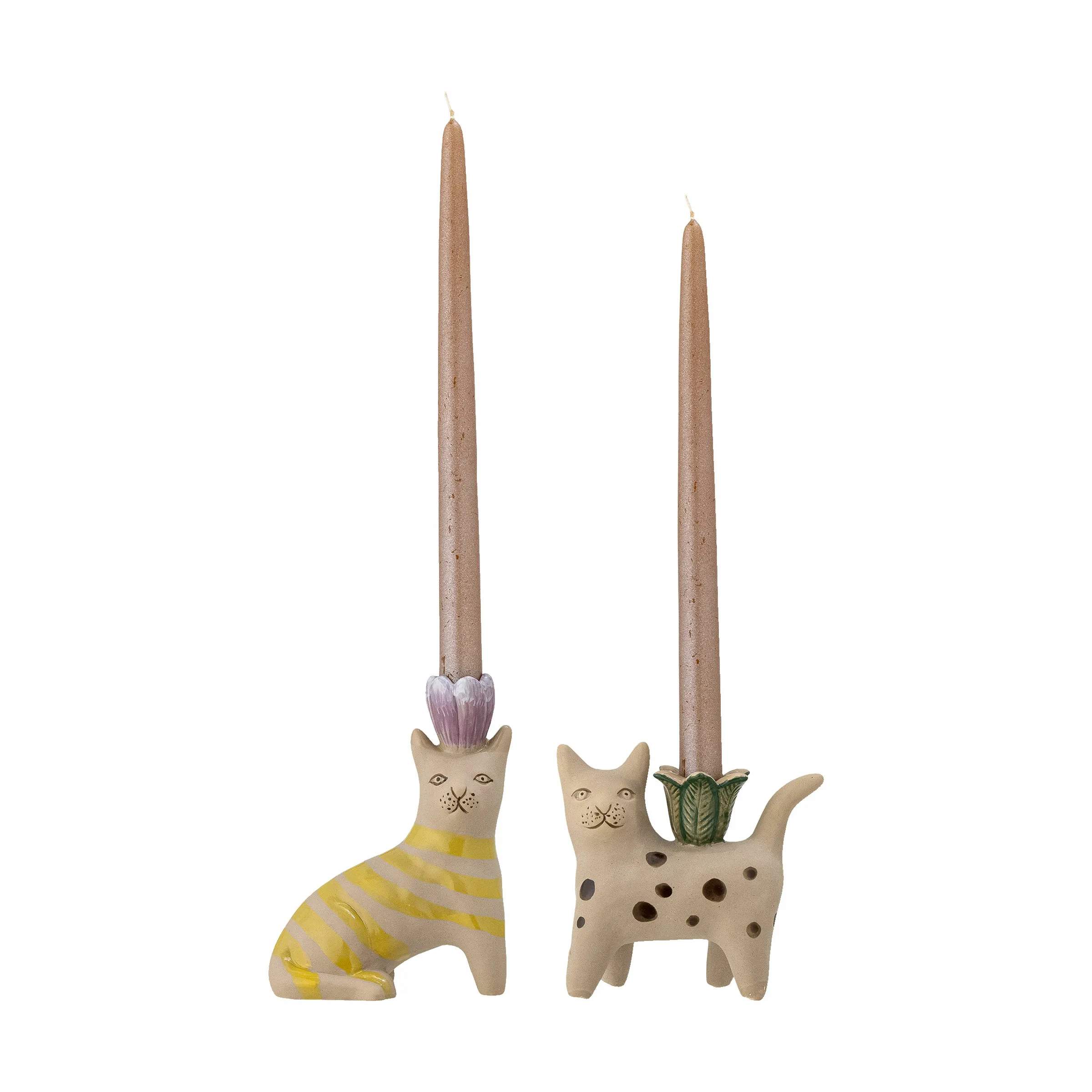 Mamie Lysestager - 2 stk., multifarvet, large