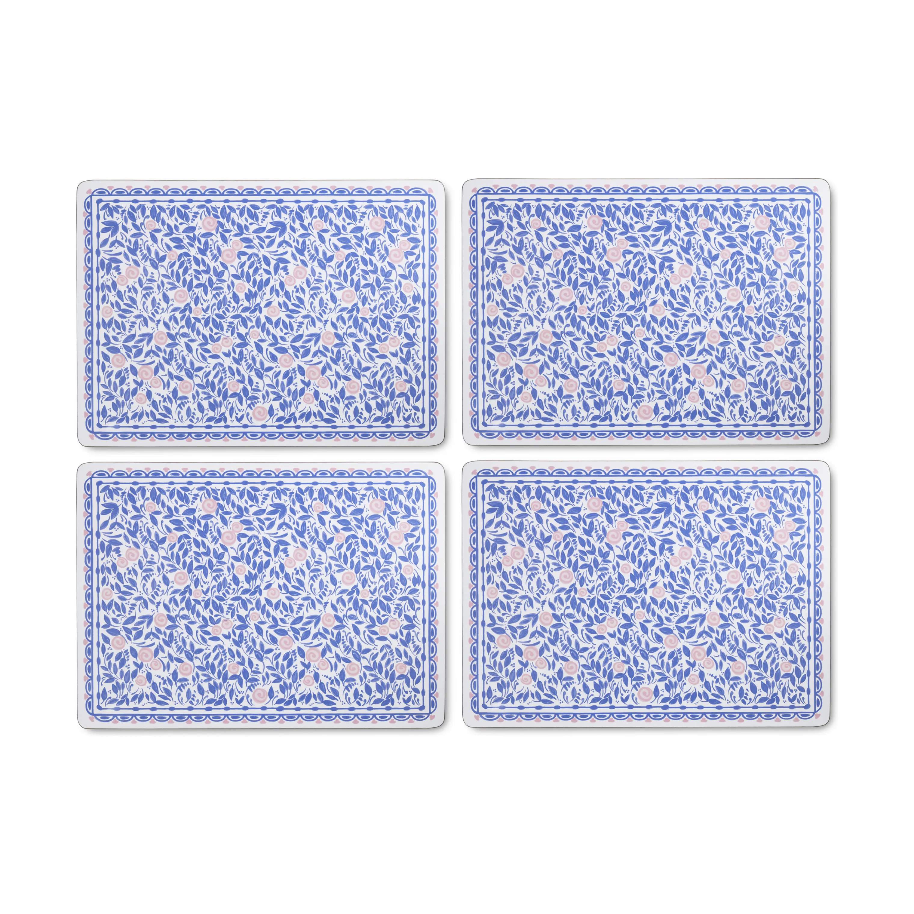 Bjørn Wiinblad Dækkeservietter Dora Dækkeserviet - 4 stk. i Blue flower, 1