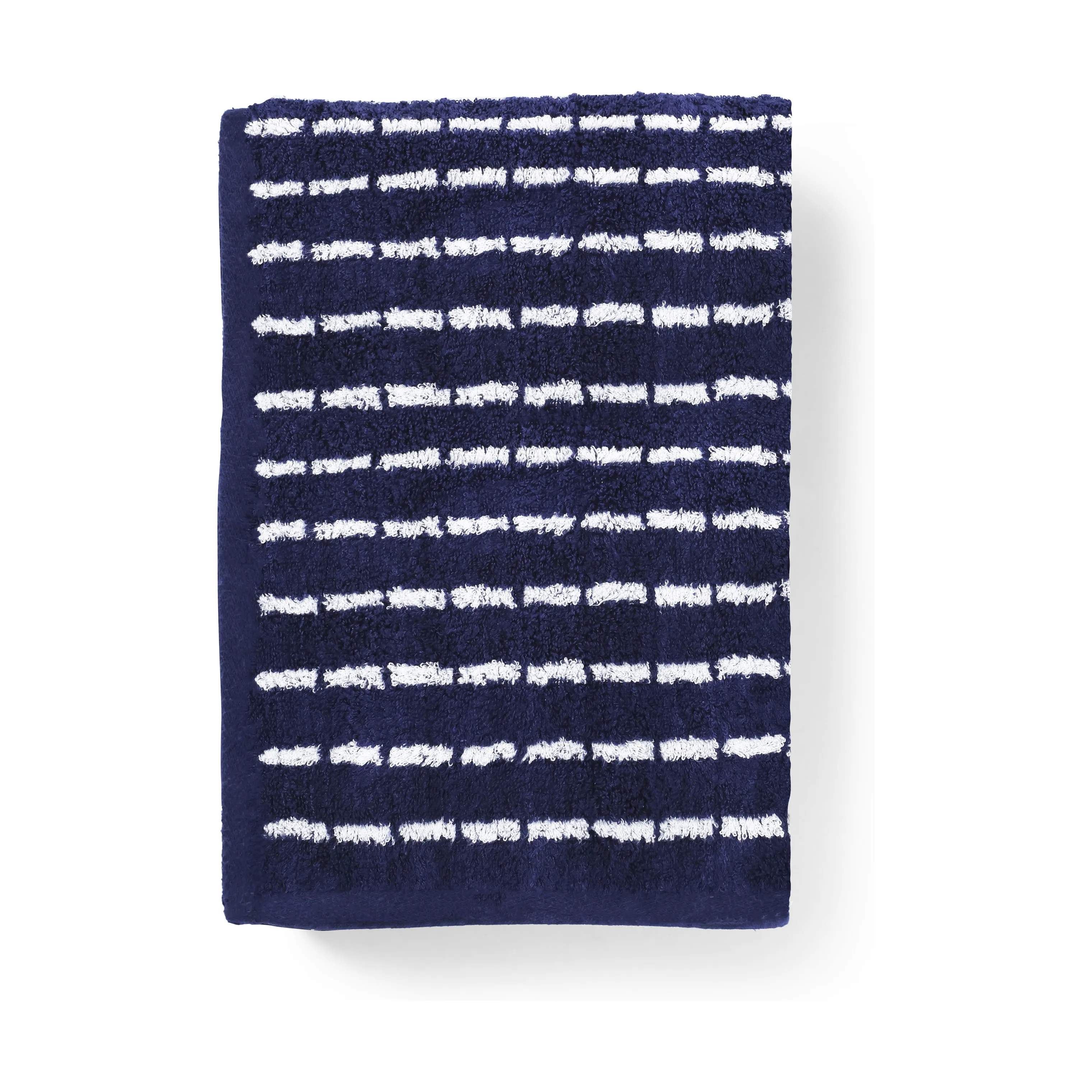 Juna Håndklæder Nuance Håndklæde i Mørk blå/Hvid, B70 x L140 cm, 7