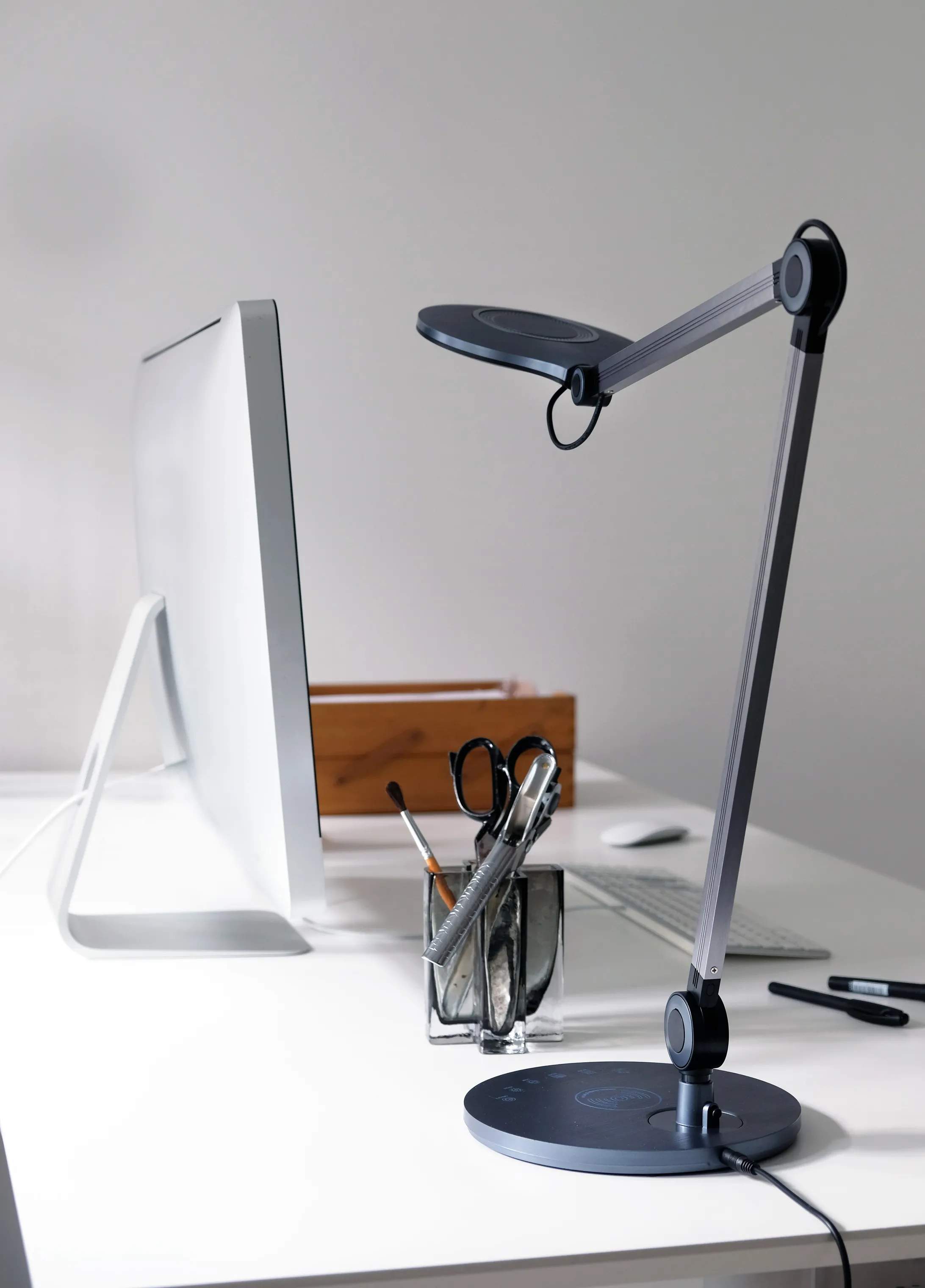 Dyberg Larsen Bordlamper Office Bordlampe i Mat grå, 2