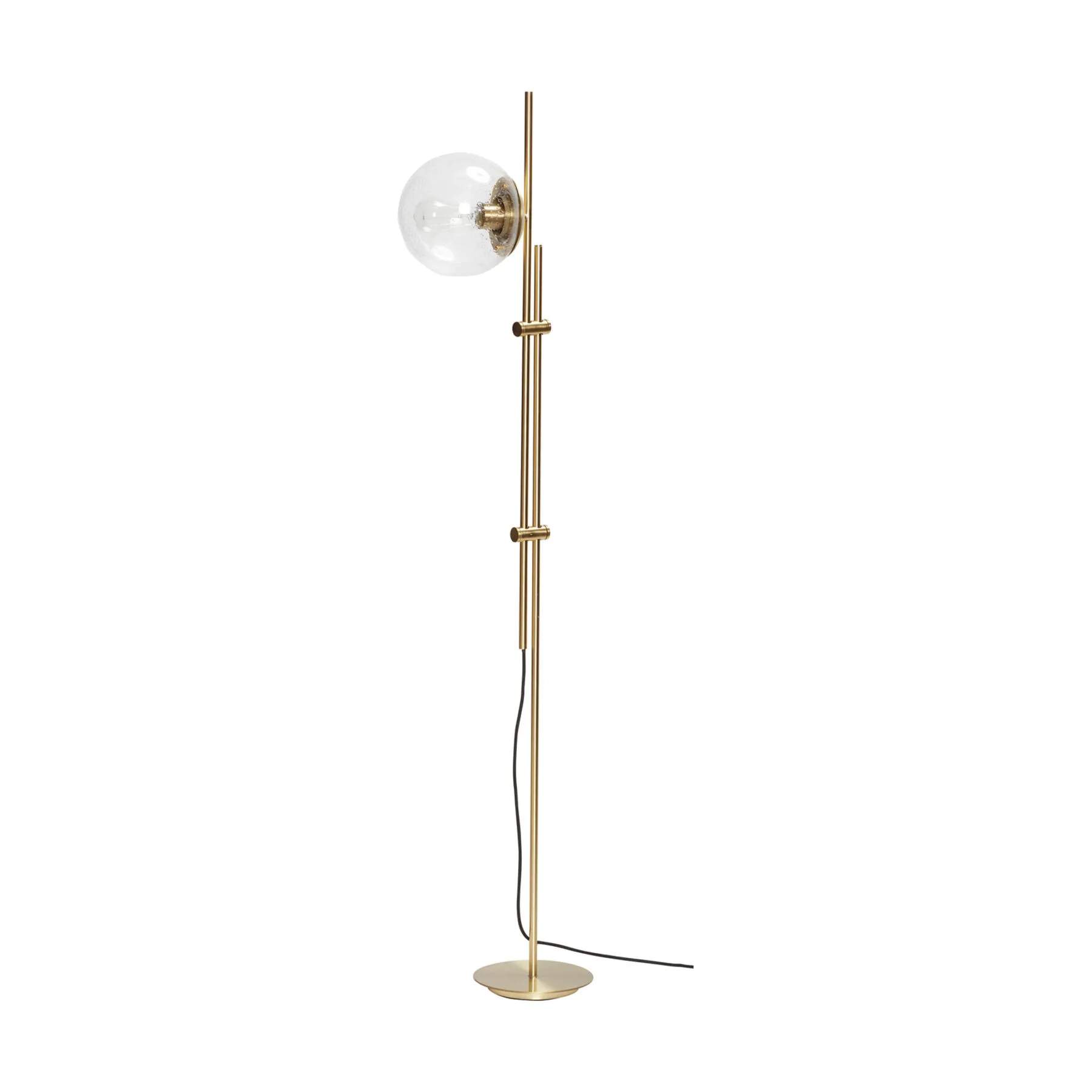 Hübsch Gulvlamper Bubble Gulvlampe i Messingfarve/Klar, 1