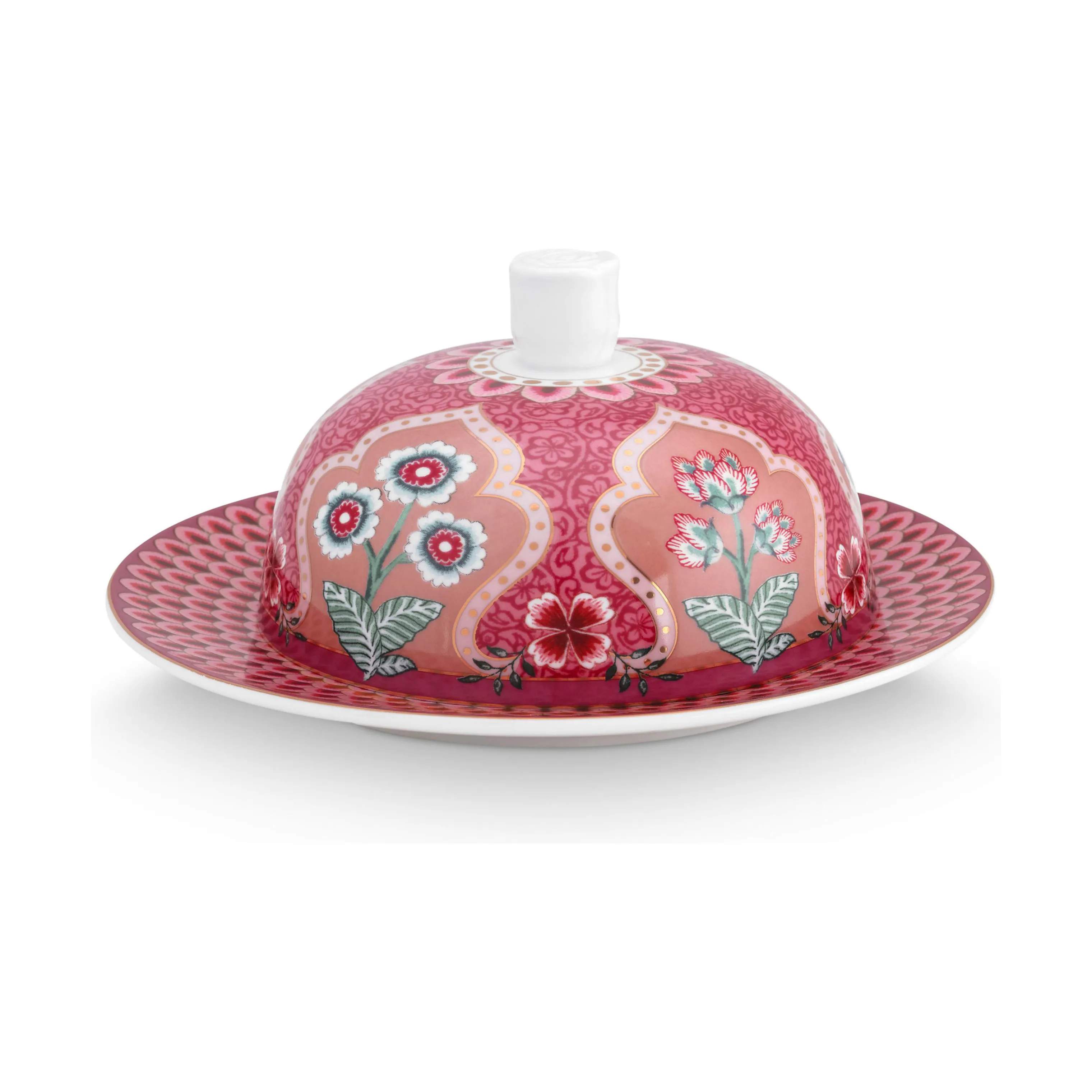 PIP Studio Smørbokse Flower Festival Smørboks i Pink, 3