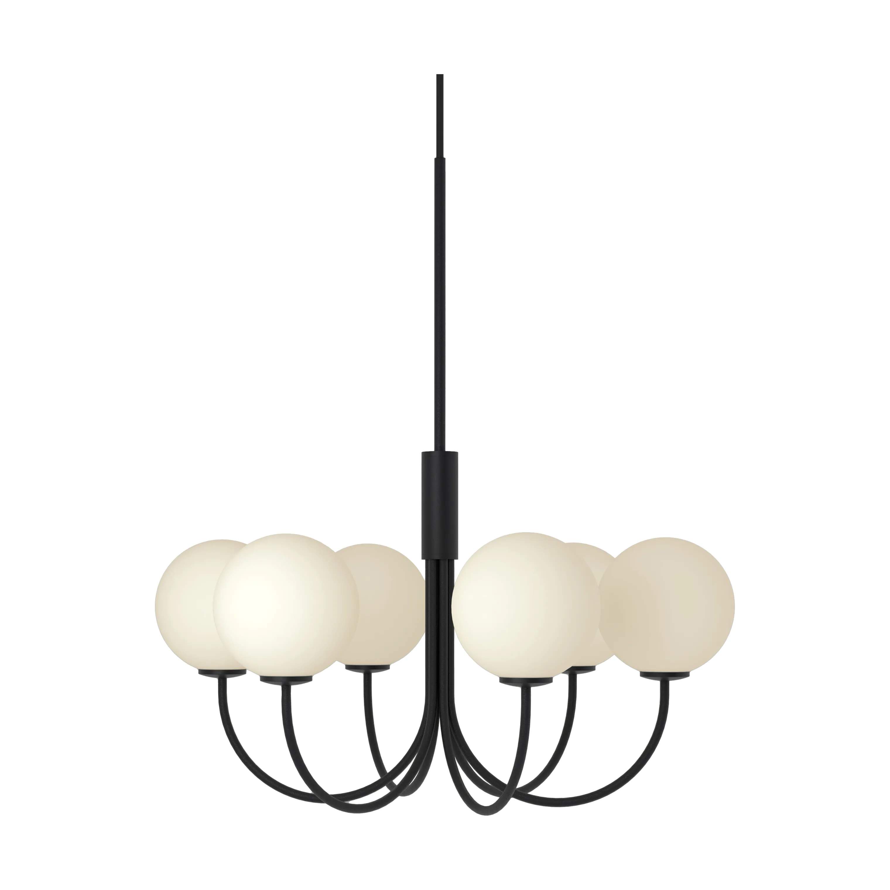 Herstal Pendler Ballon Pendel i Sort/Opal glas, 1