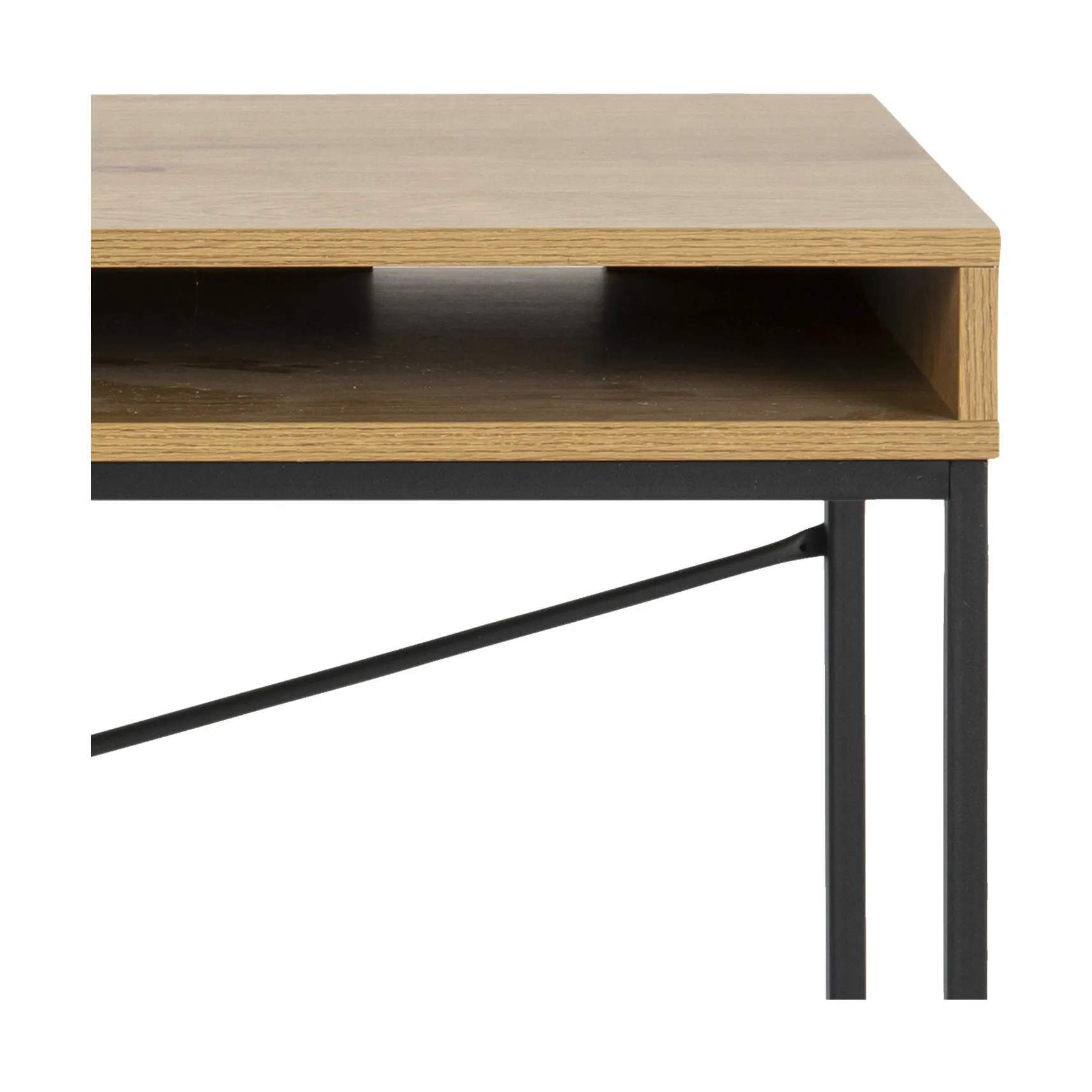 CASA Living Skriveborde Seaford Skrivebord i vild eg/mat sort, 4