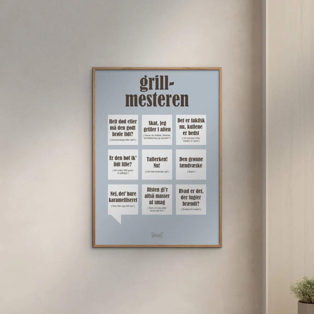 Poster&Frame Plakater Plakat - Grillmesteren i B21 x L29,7 cm, 2