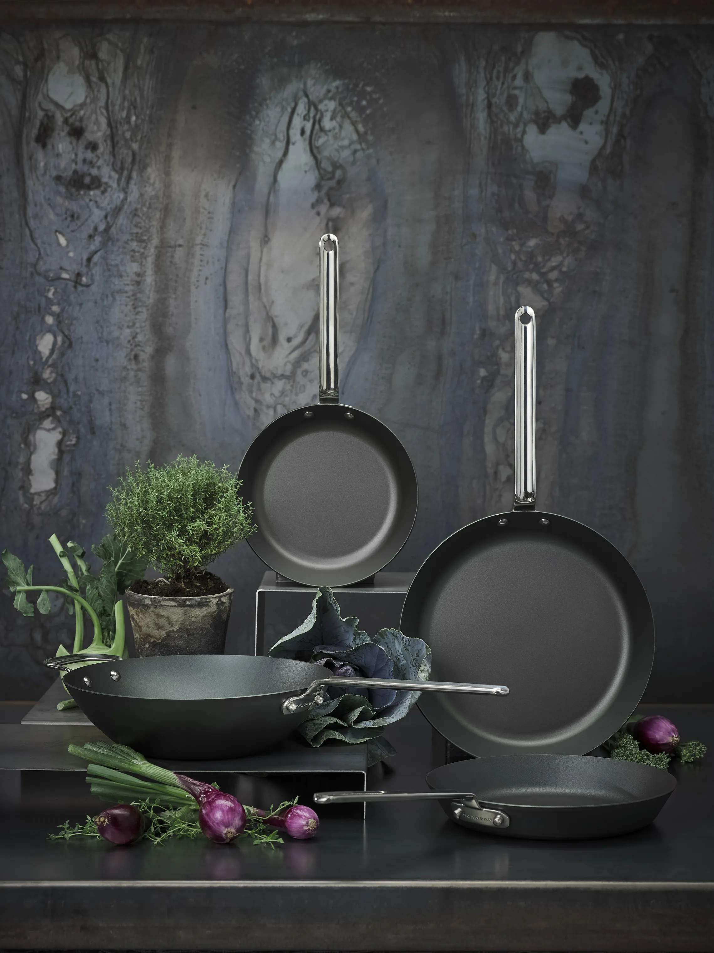 Scanpan Stegepander Black Iron Stegepande i 22 cm, 4