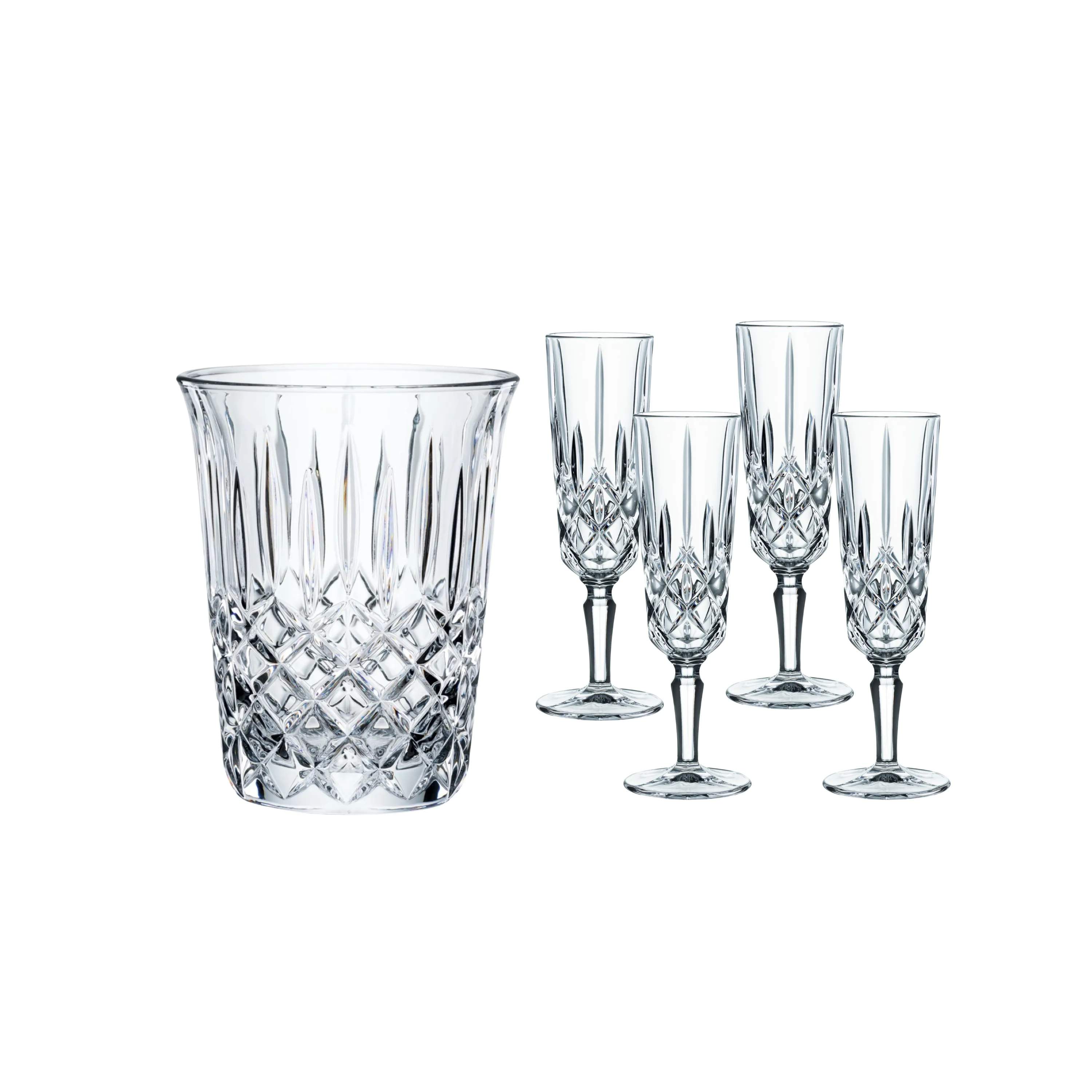 Nachtmann Champagneglas Noblesse Champagnesæt - 5 dele i klar, 1