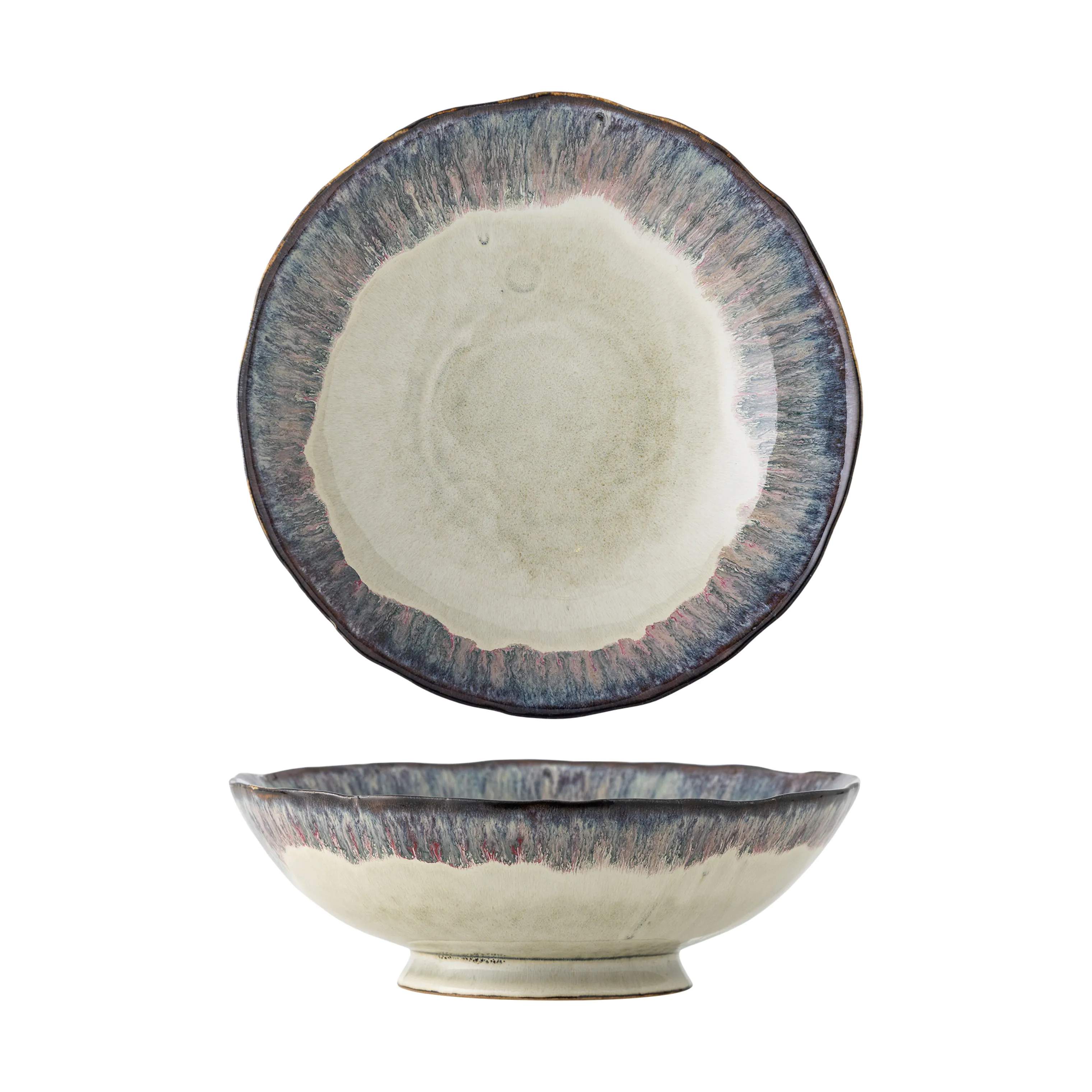 Bloomingville Serveringsskåle Imogen Skål i Multifarvet/blå, 1