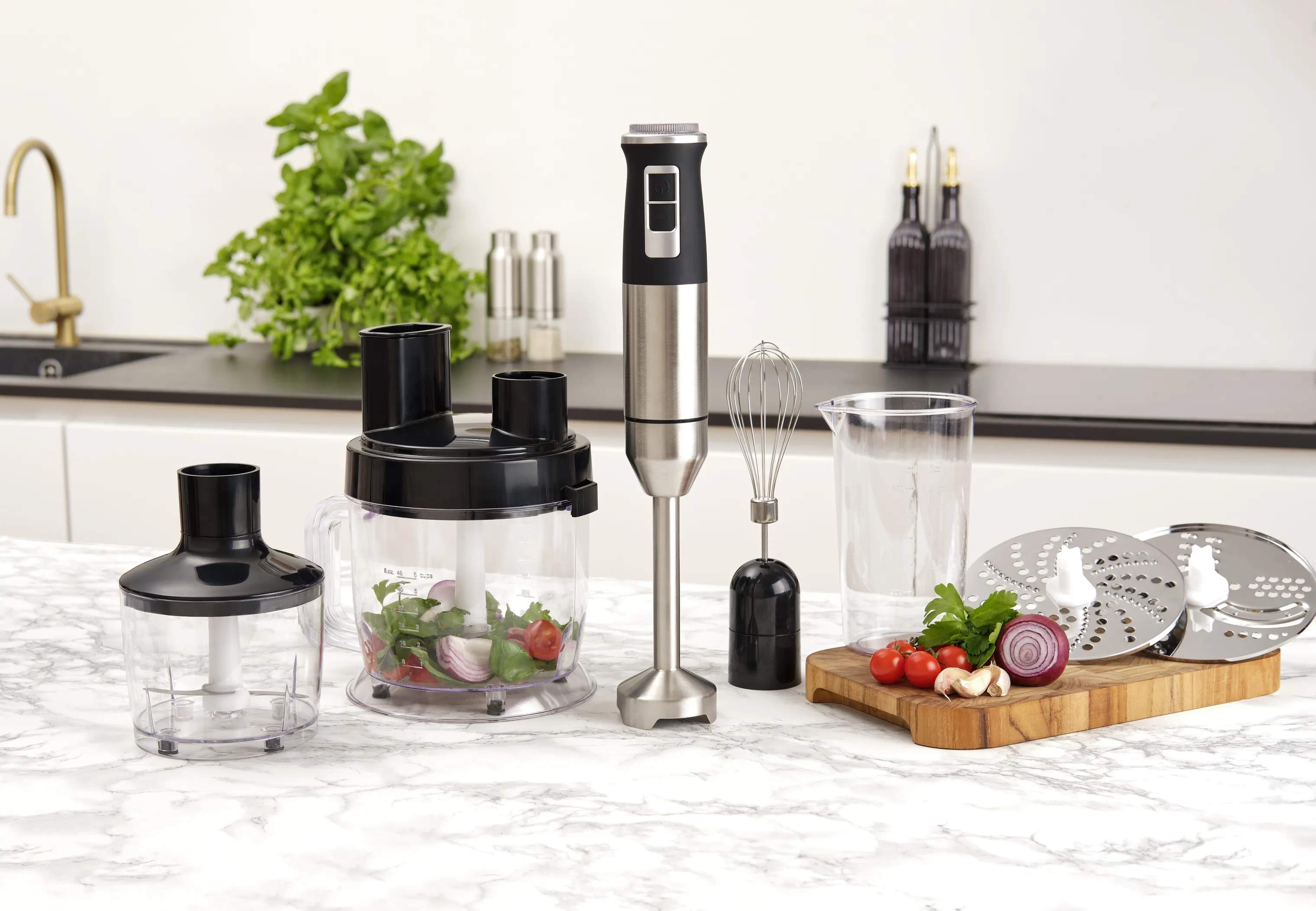 Cook & Baker Stavblendere Stavblender - 9 dele i Sølv, 2