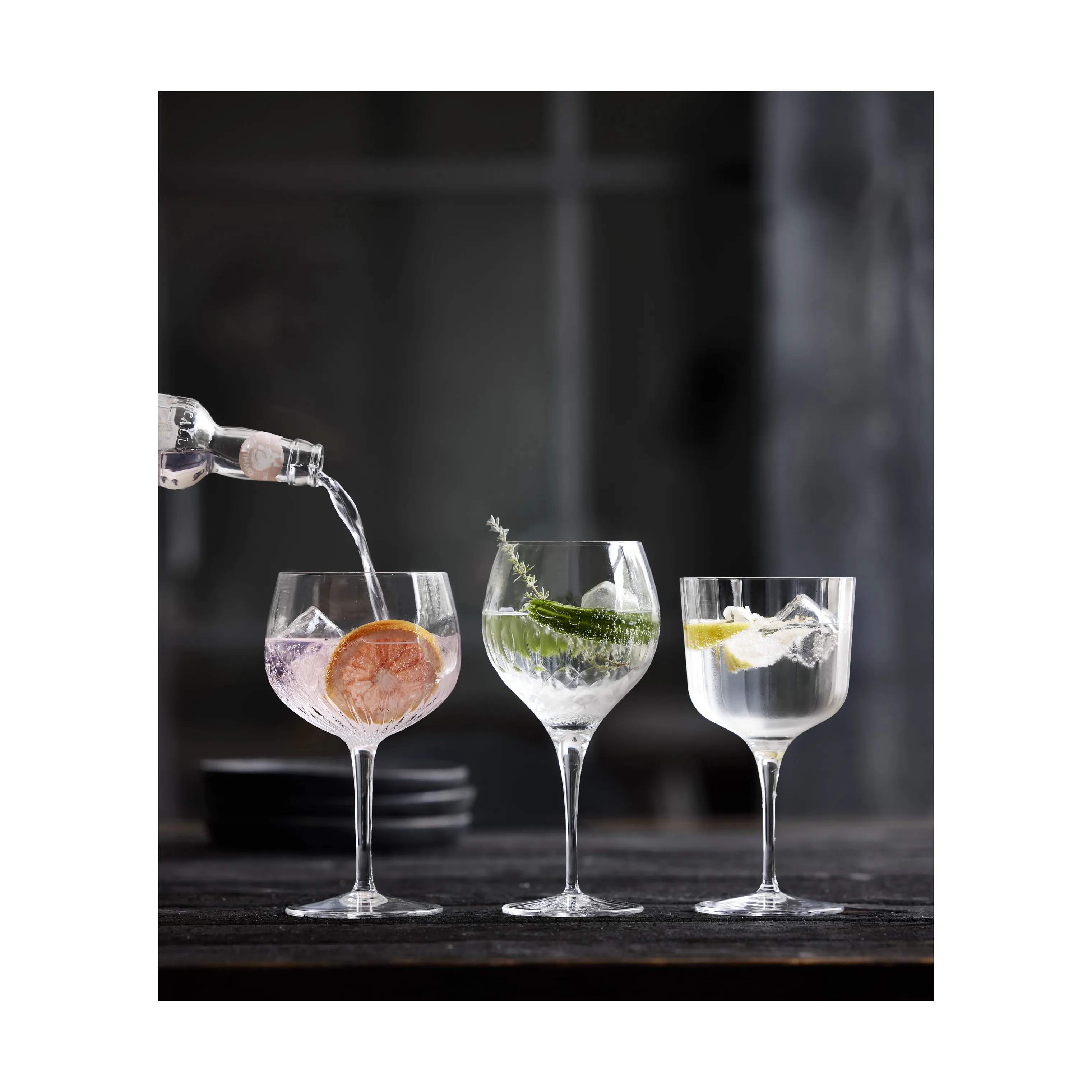 Luigi Bormioli Ginglas Diamante Spansk Gin og Tonic Glas - 4 stk. i klar, 65 cl, 6