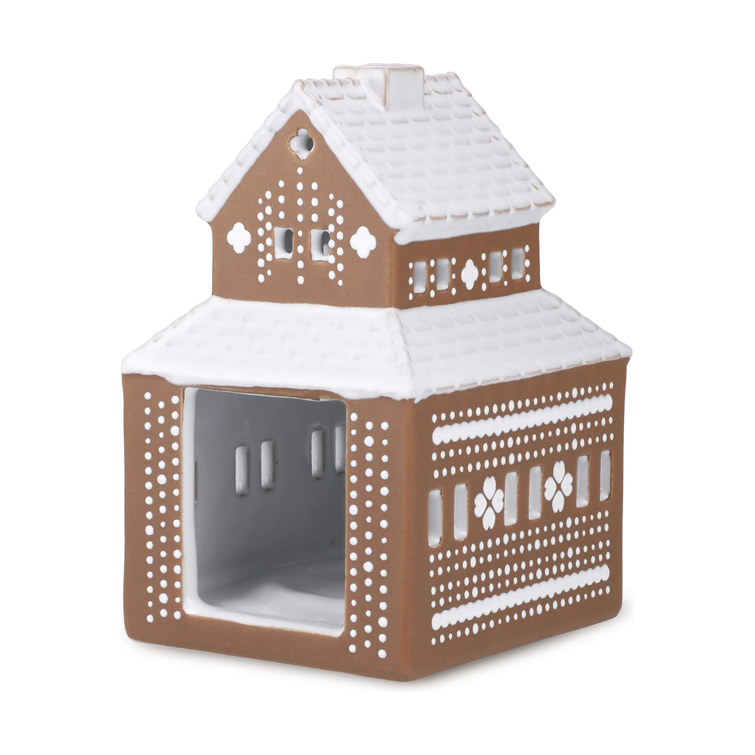 Kähler Fyrfadsstage Gingerbread Lyshus - Villa i Brun, 4